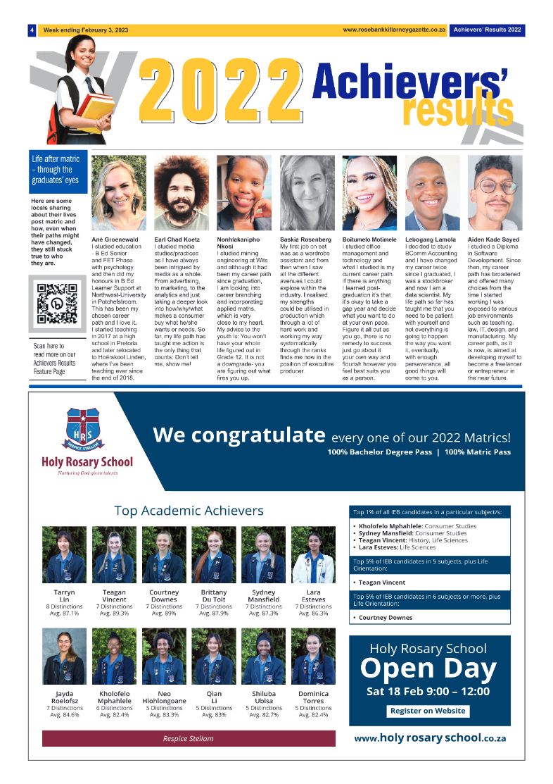 Rosebank Killarney Gazette Feb 3 2023 page 4