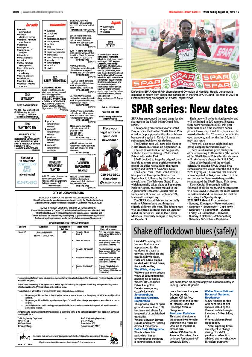 Rosebank Killarney Gazette 20 August 2021 page 7