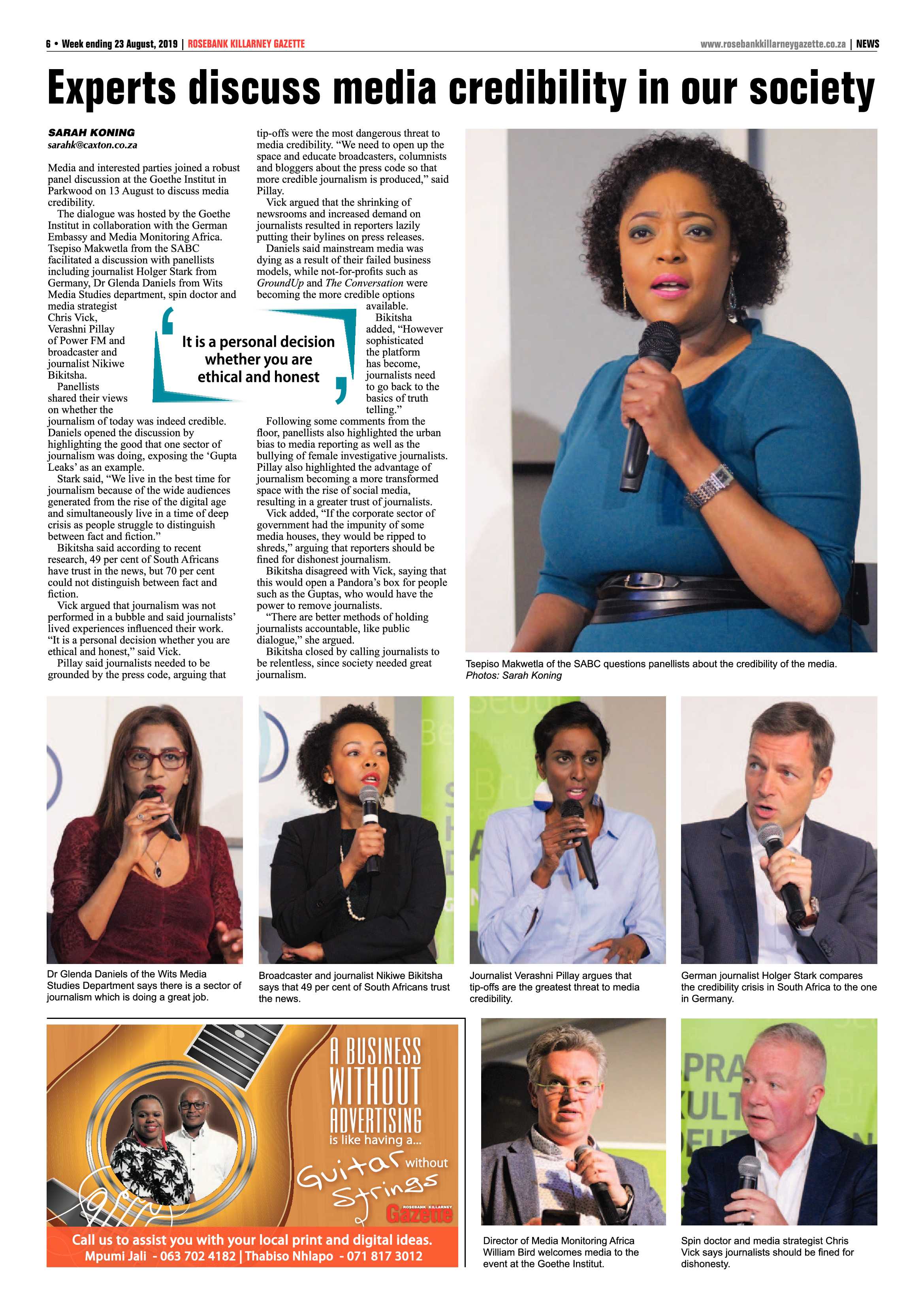 Rosebank Killarney Gazette 20 August, 2019 page 6