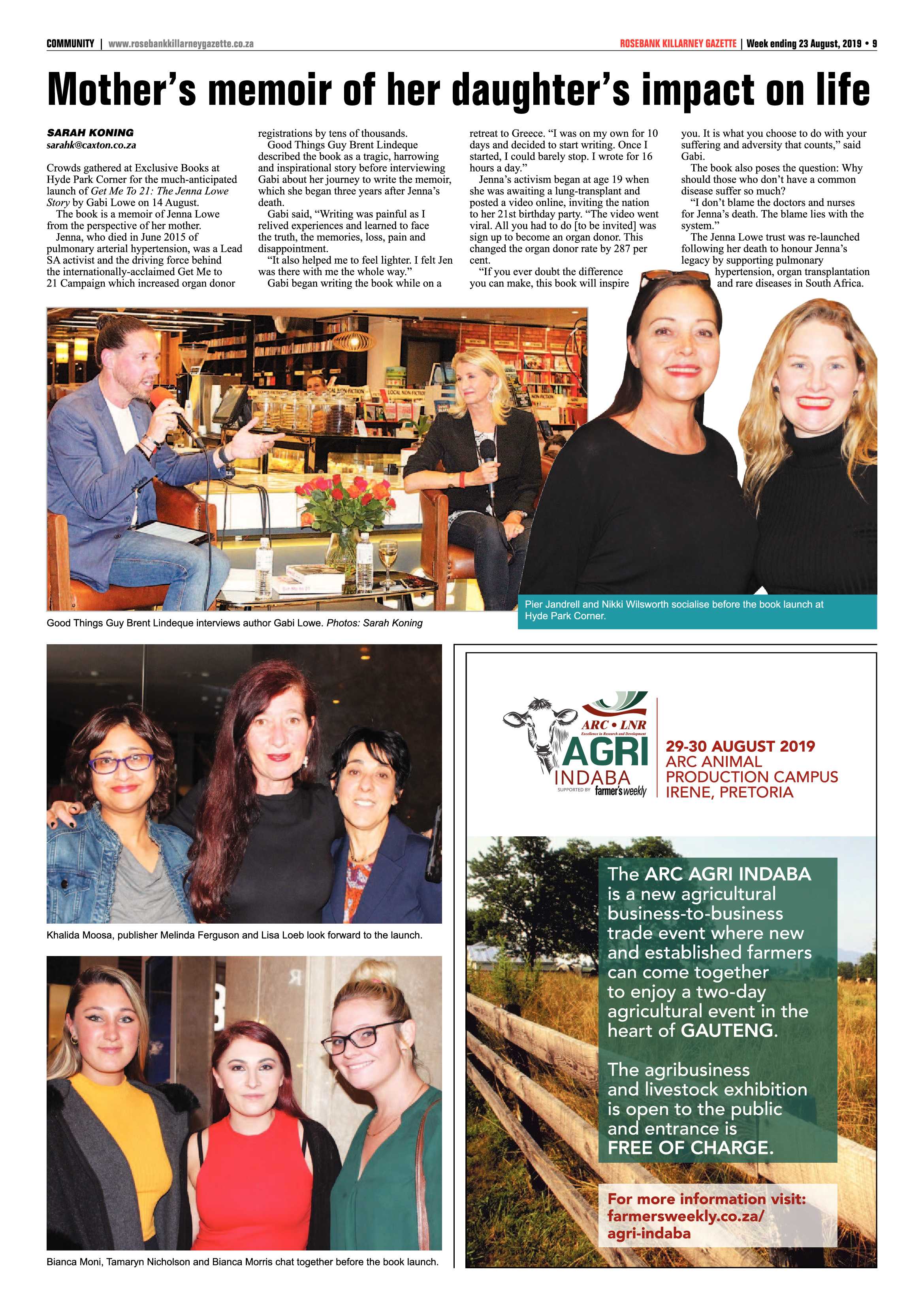 Rosebank Killarney Gazette 20 August, 2019 page 9