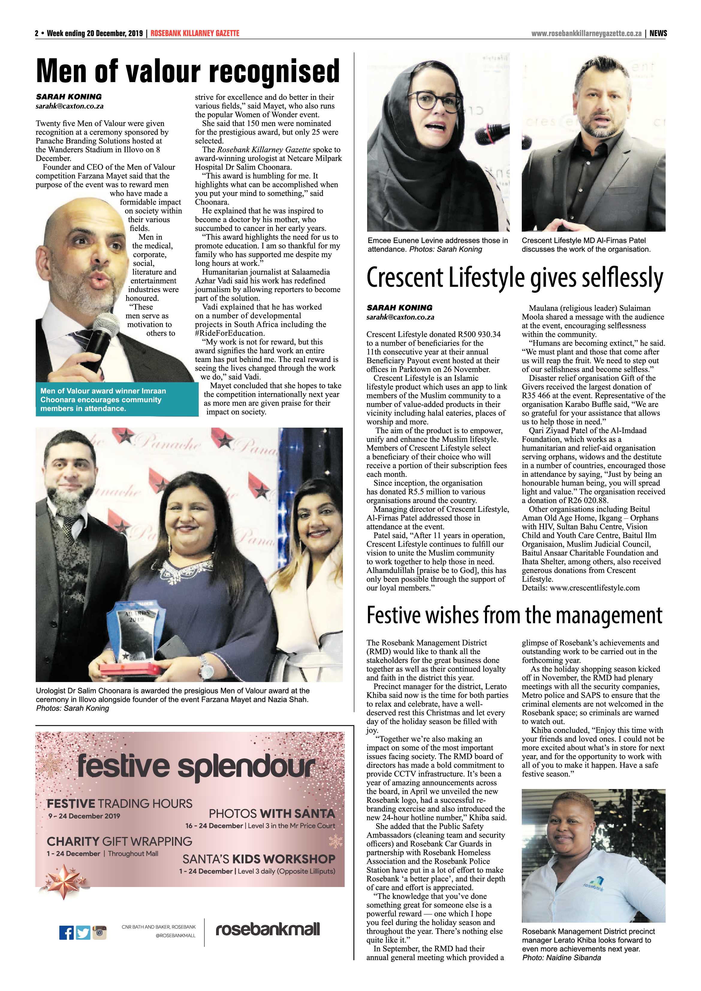 Rosebank Killarney Gazette 20 December 2019 page 2