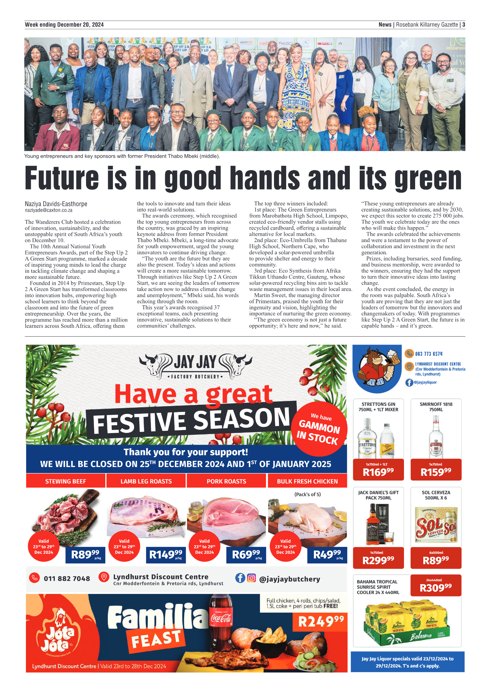 Rosebank Killarney Gazette 20 December 2024 page 3