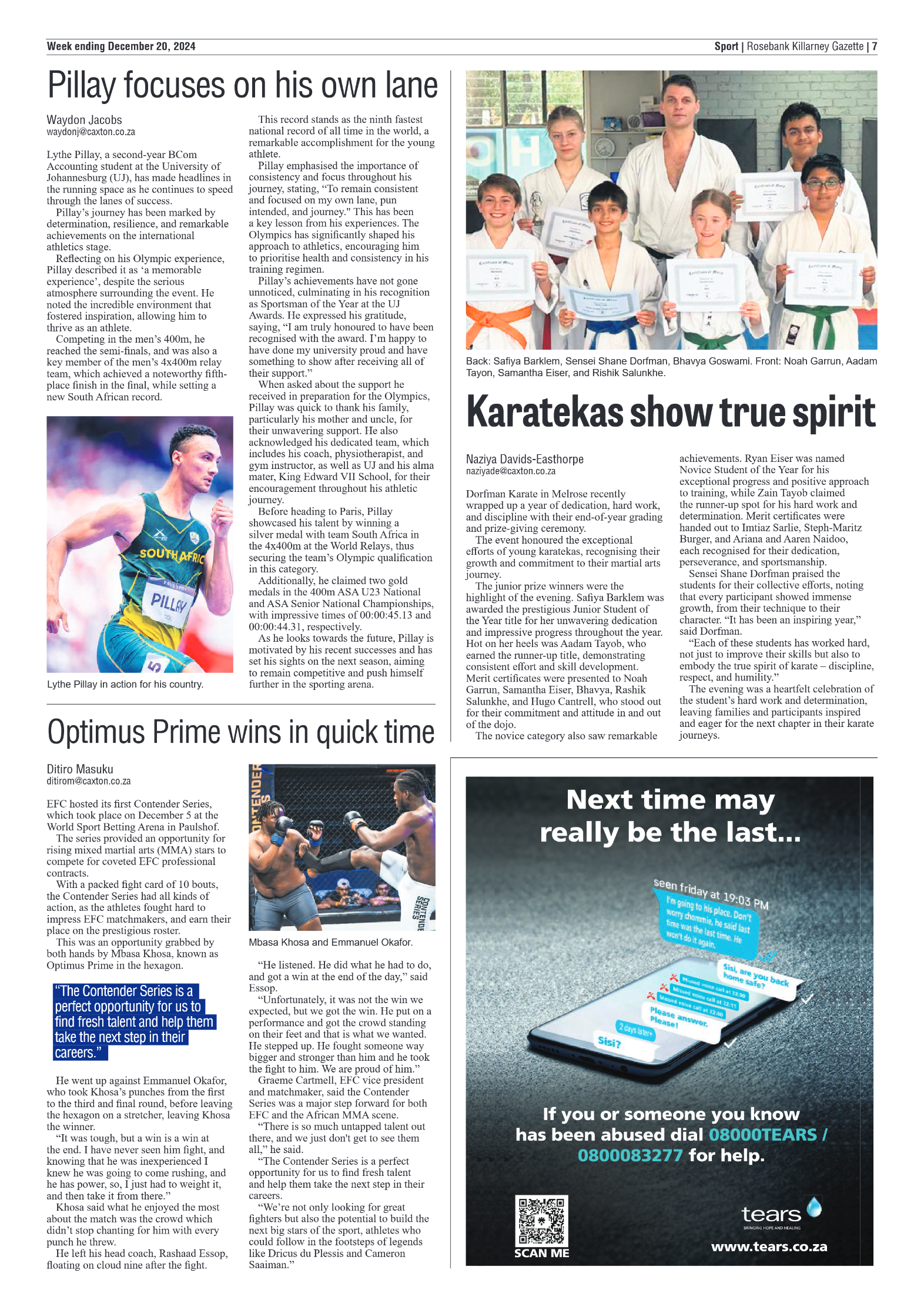 Rosebank Killarney Gazette 20 December 2024 page 7