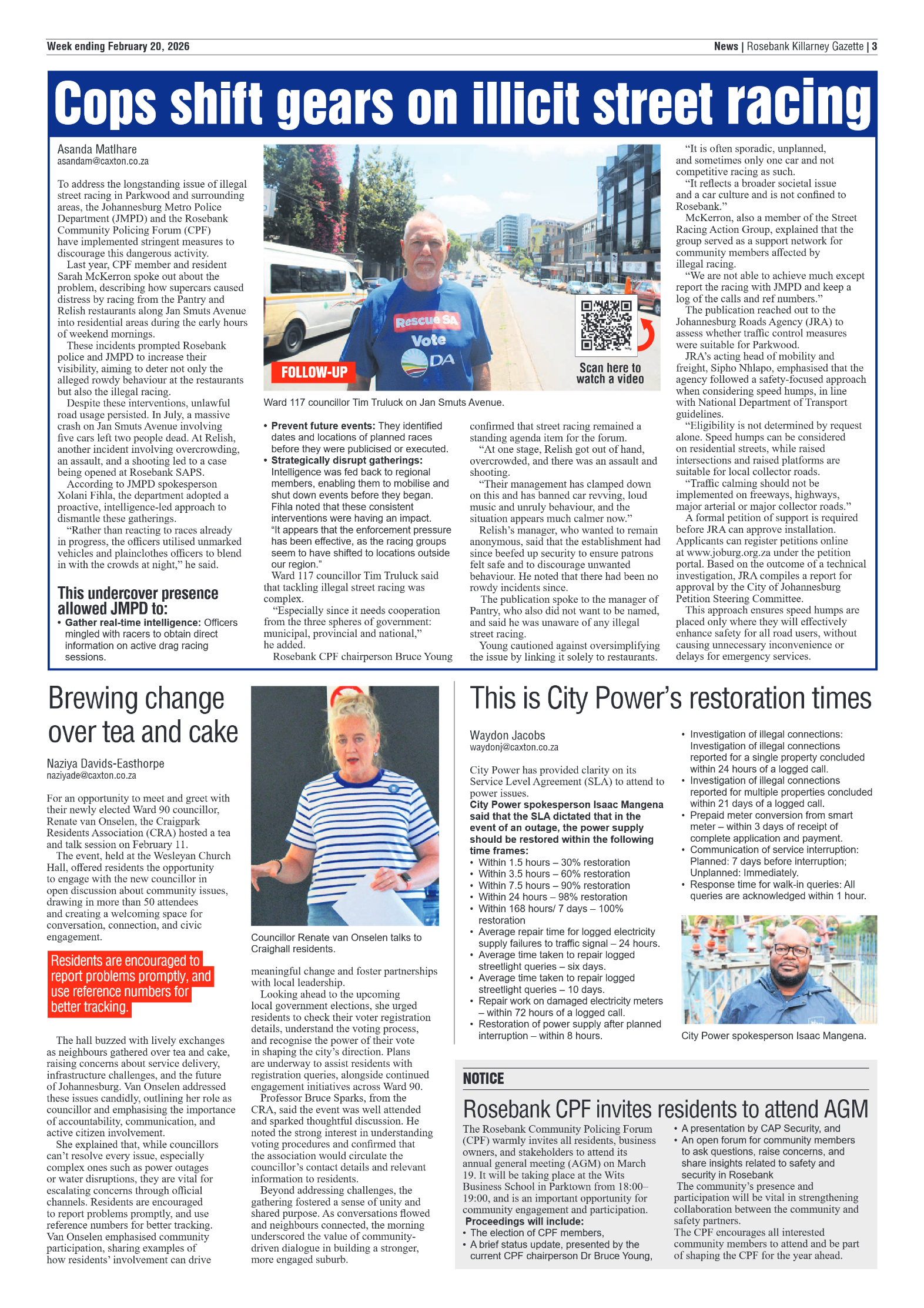 Rosebank Killarney Gazette 20 February 2026 page 3