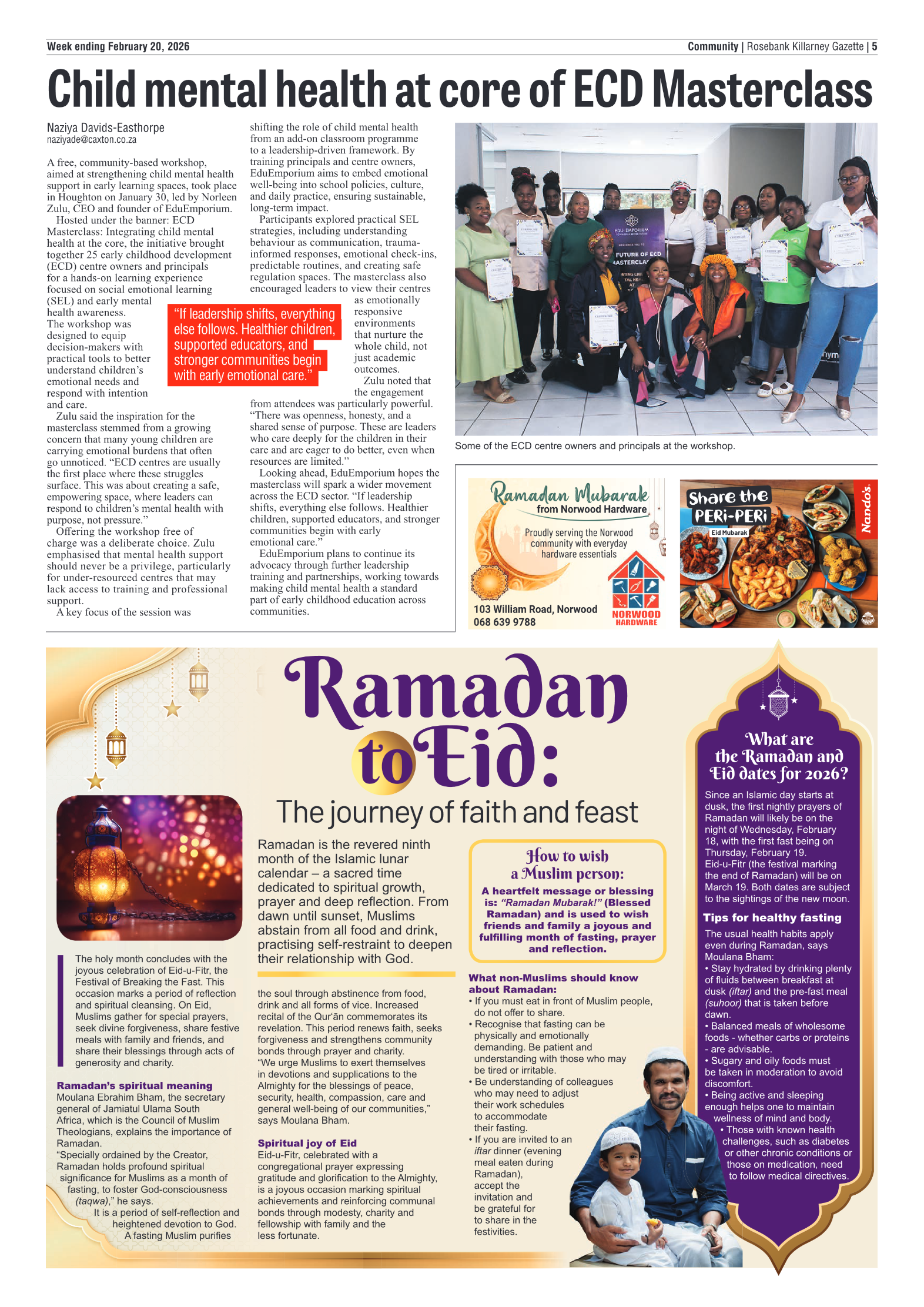 Rosebank Killarney Gazette 20 February 2026 page 5