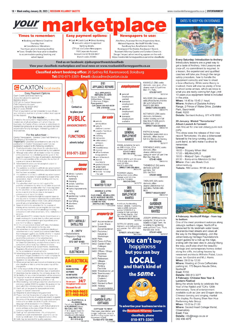 Rosebank Killarney Gazette 20 Jan 2023 page 10