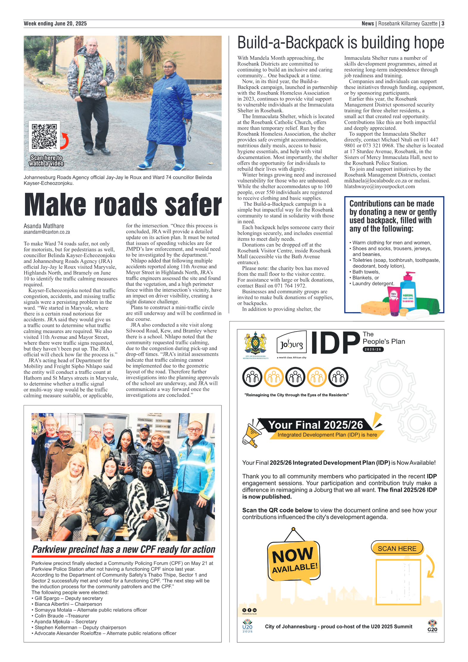 Rosebank Killarney Gazette 20 June 2025 page 3