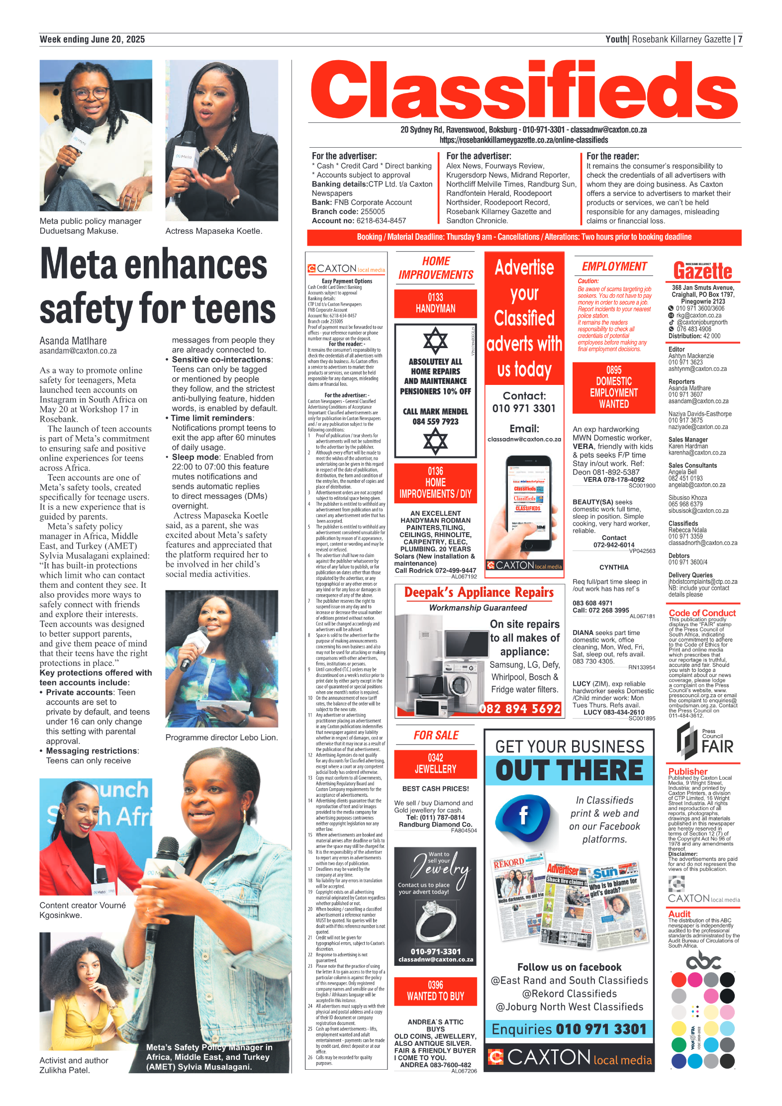 Rosebank Killarney Gazette 20 June 2025 page 7