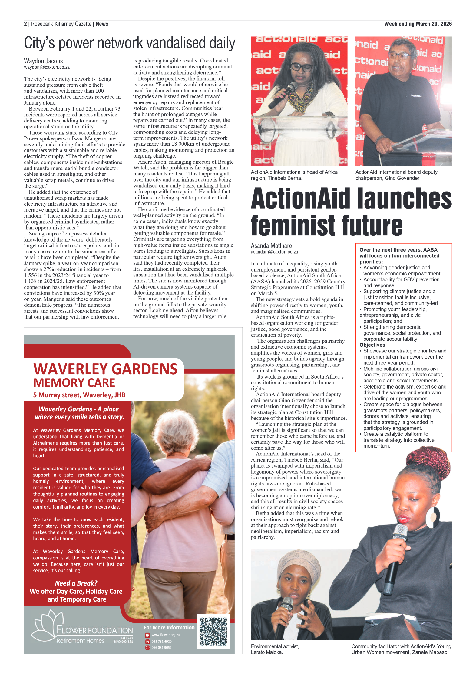 Rosebank Killarney Gazette 20 March 2026 page 2
