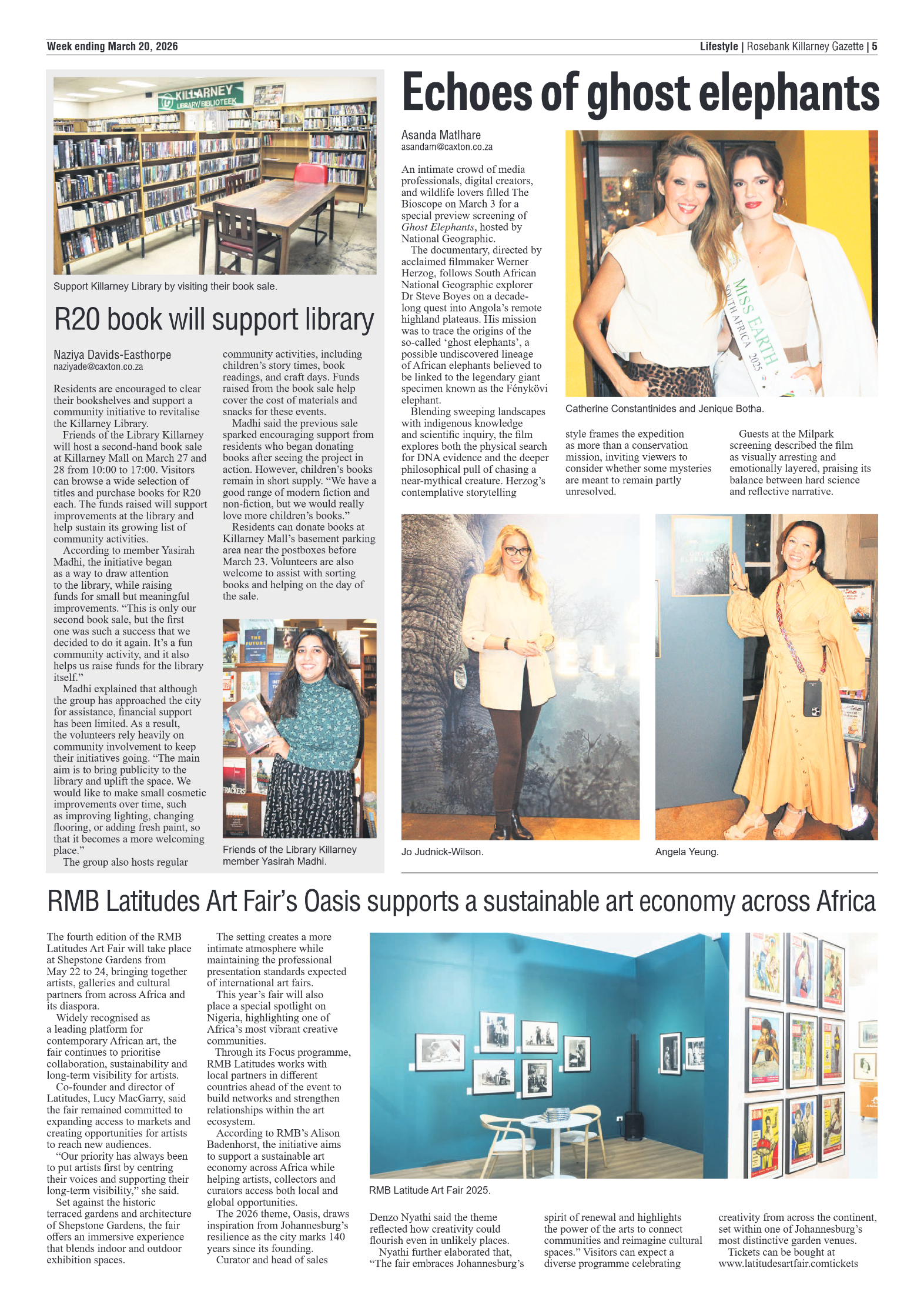 Rosebank Killarney Gazette 20 March 2026 page 5