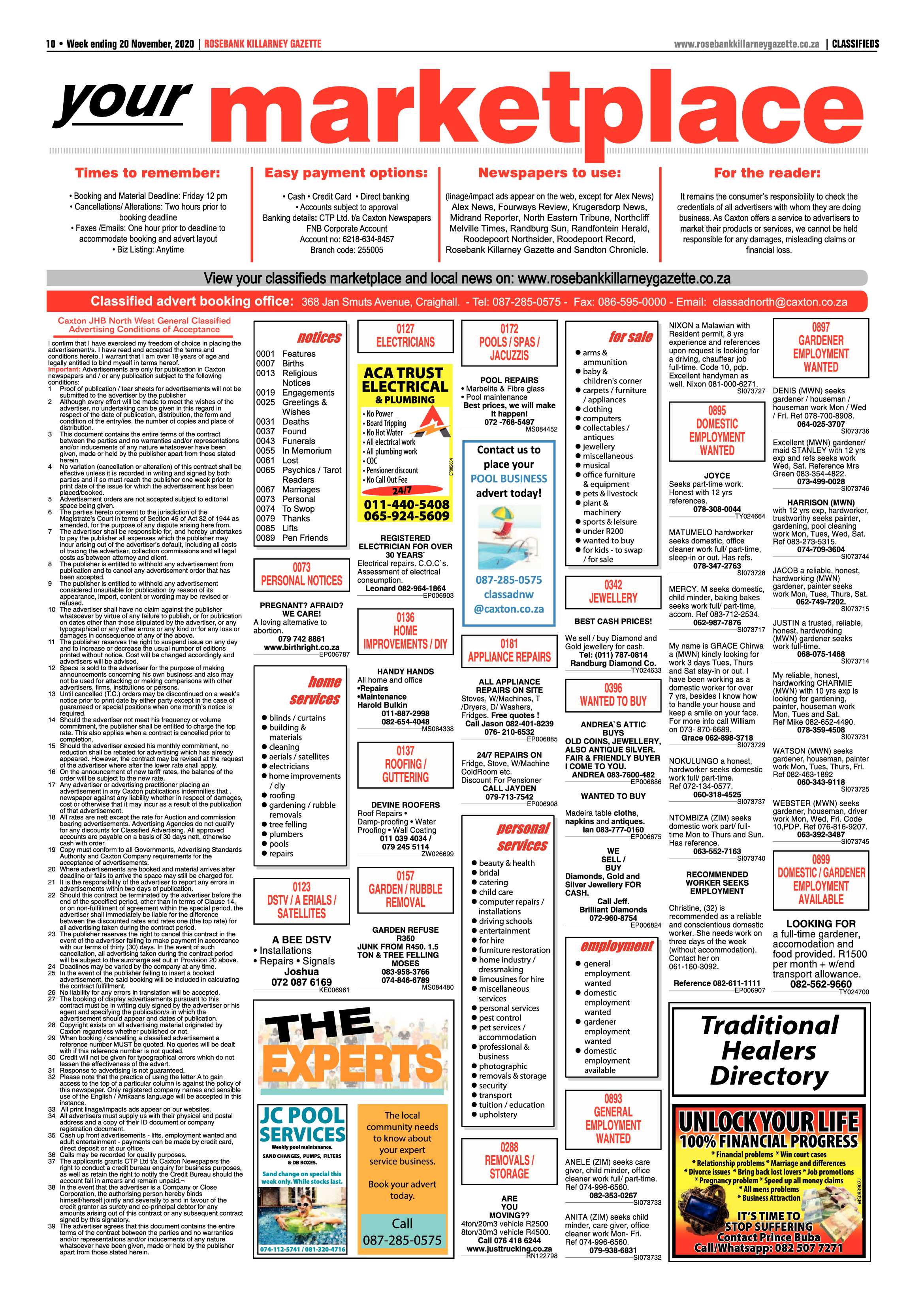 Rosebank Killarney Gazette 20 November 2020 page 10