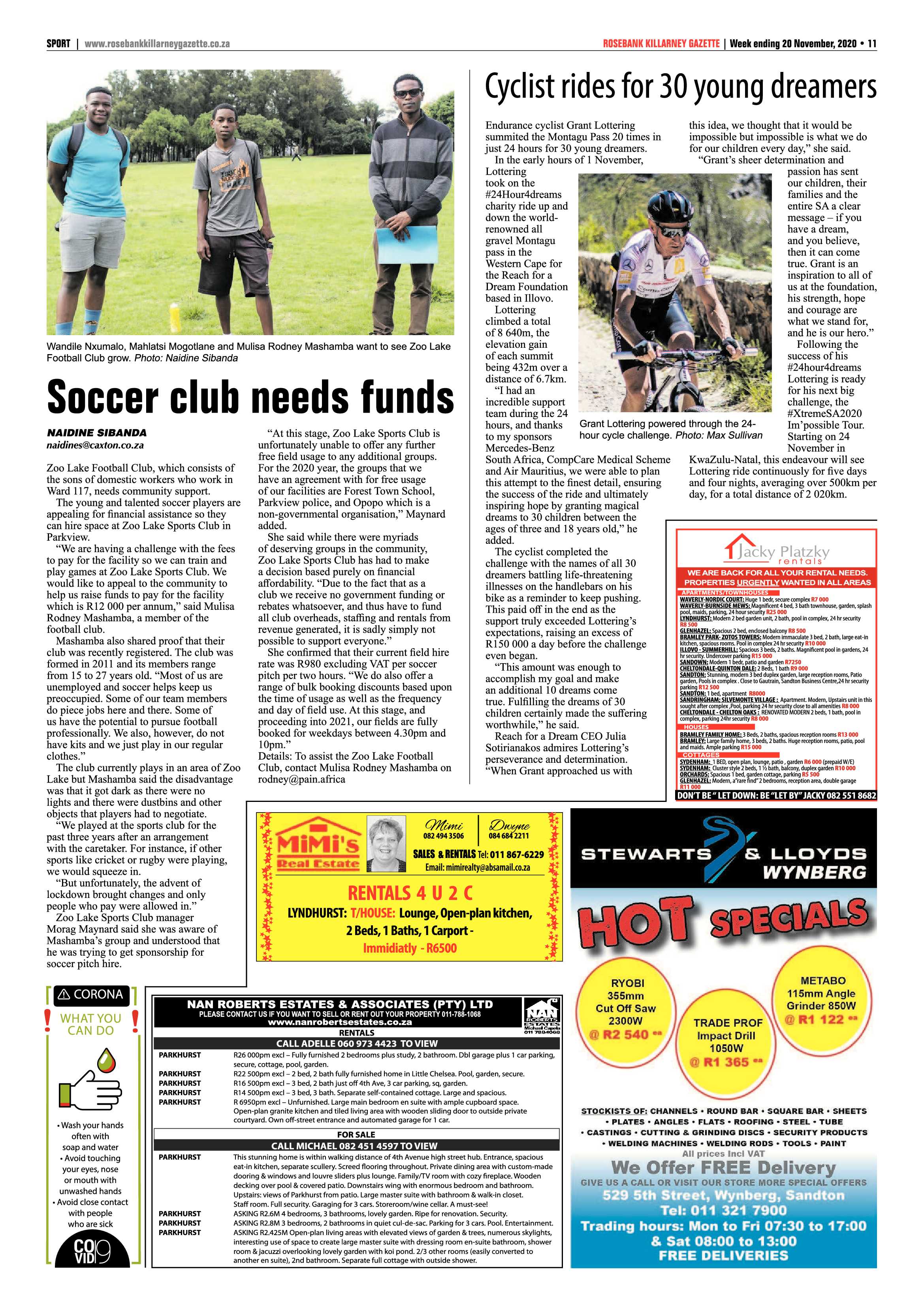Rosebank Killarney Gazette 20 November 2020 page 11