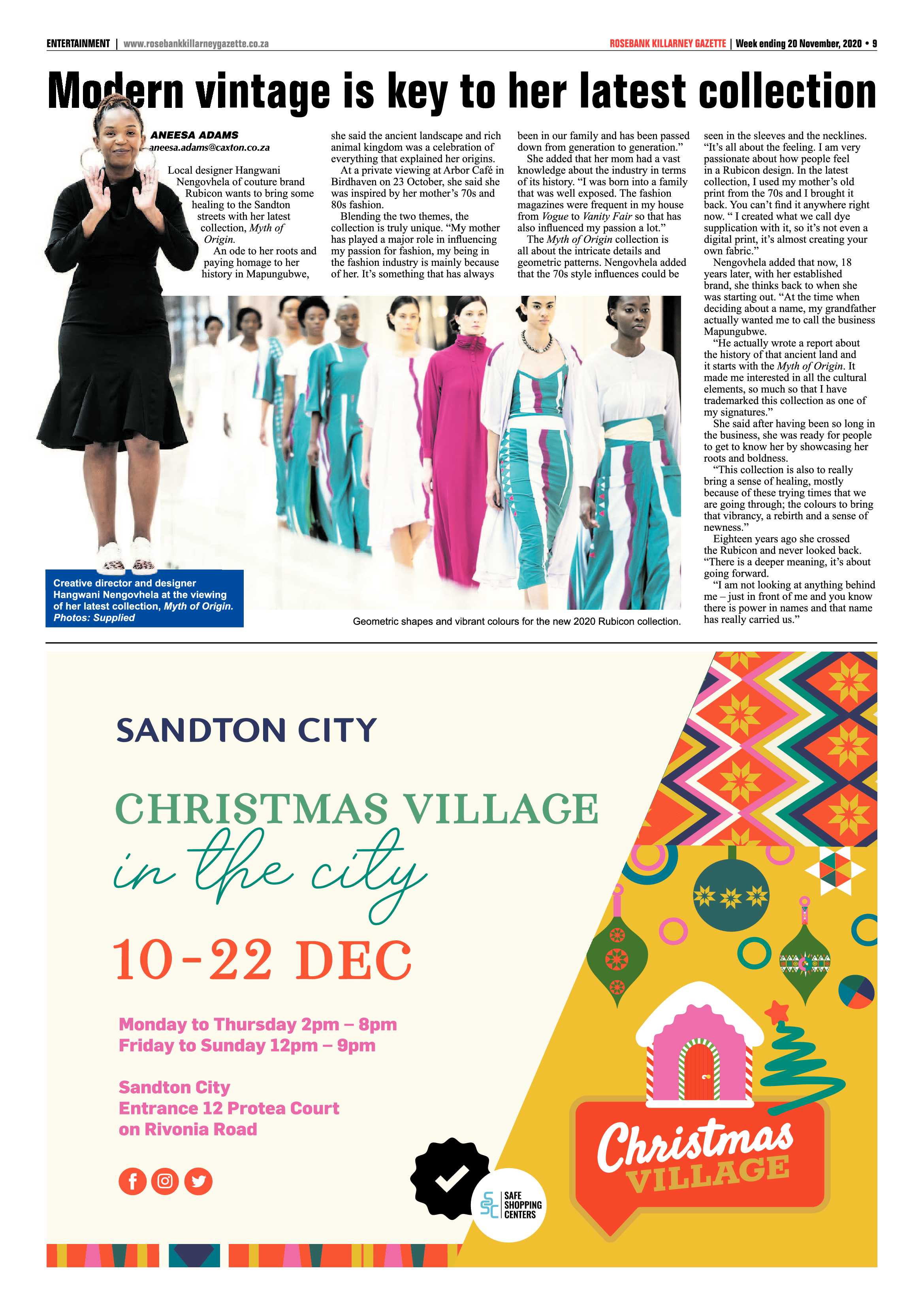 Rosebank Killarney Gazette 20 November 2020 page 9