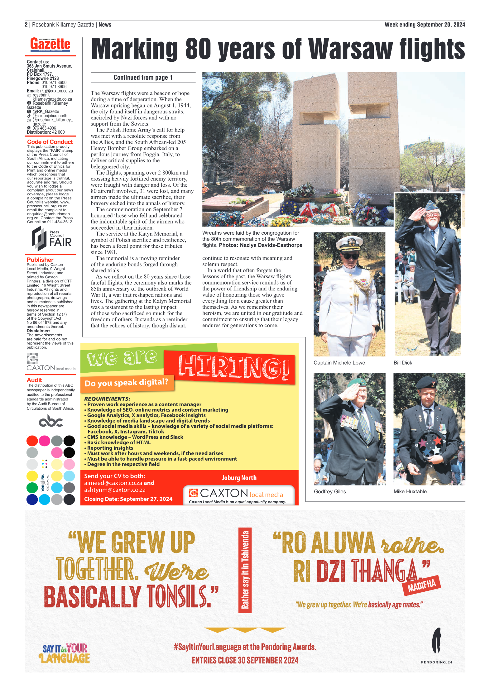 Rosebank Killarney Gazette 20 September 2024 page 2