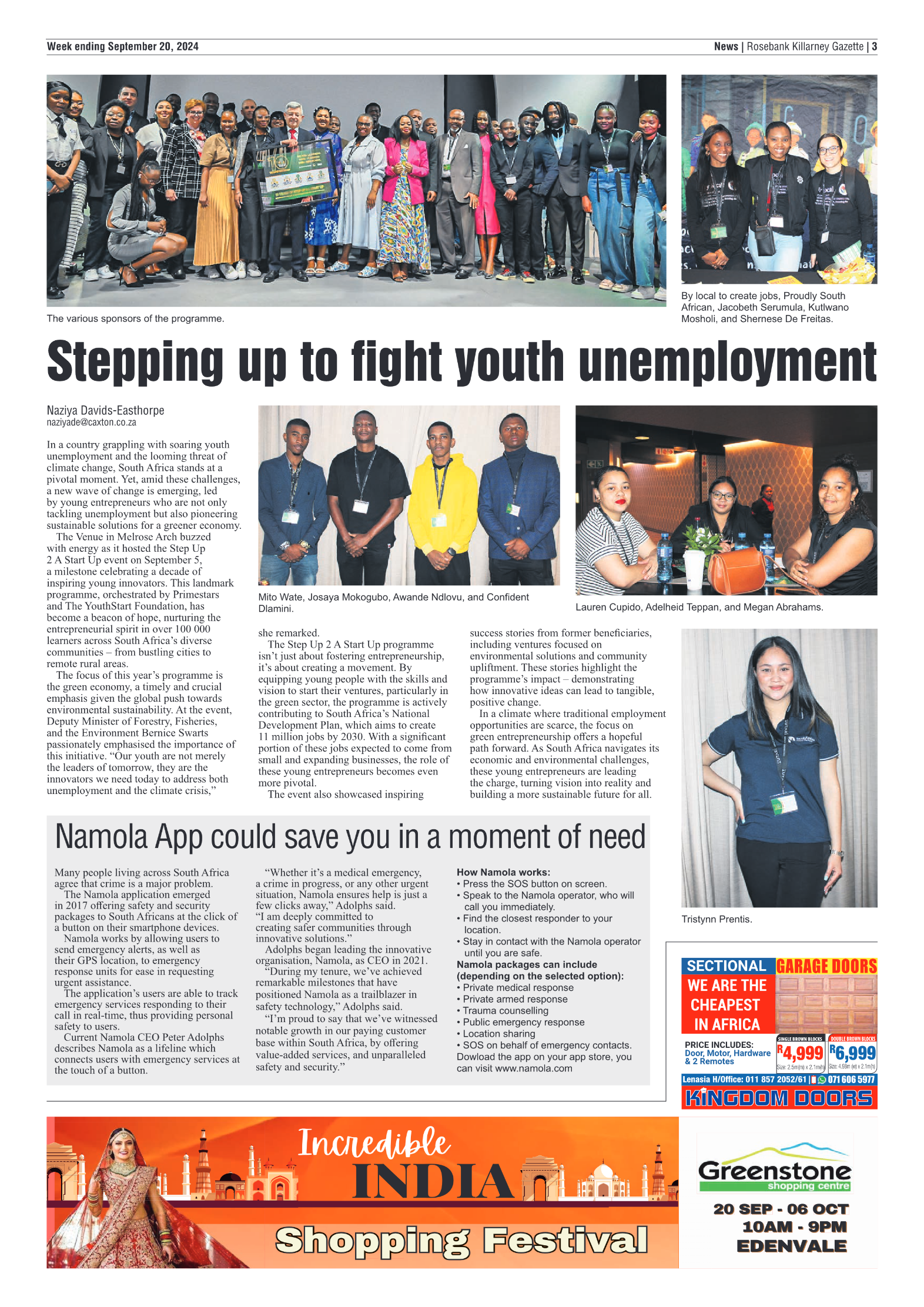 Rosebank Killarney Gazette 20 September 2024 page 3