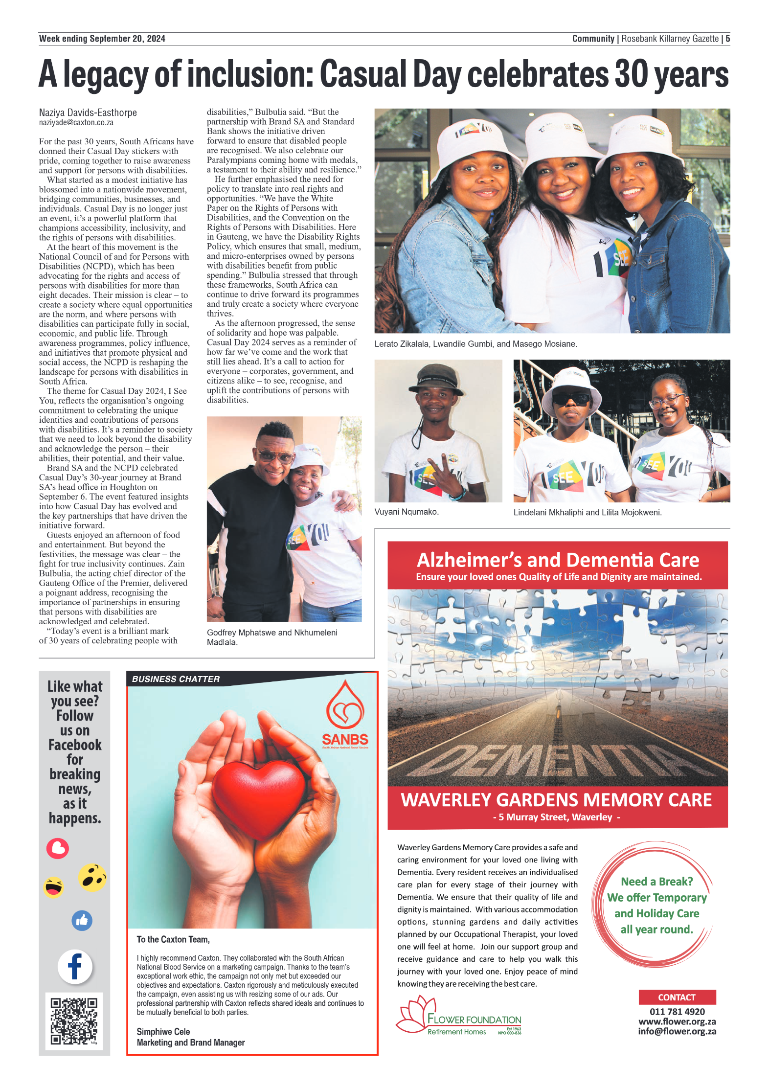 Rosebank Killarney Gazette 20 September 2024 page 5