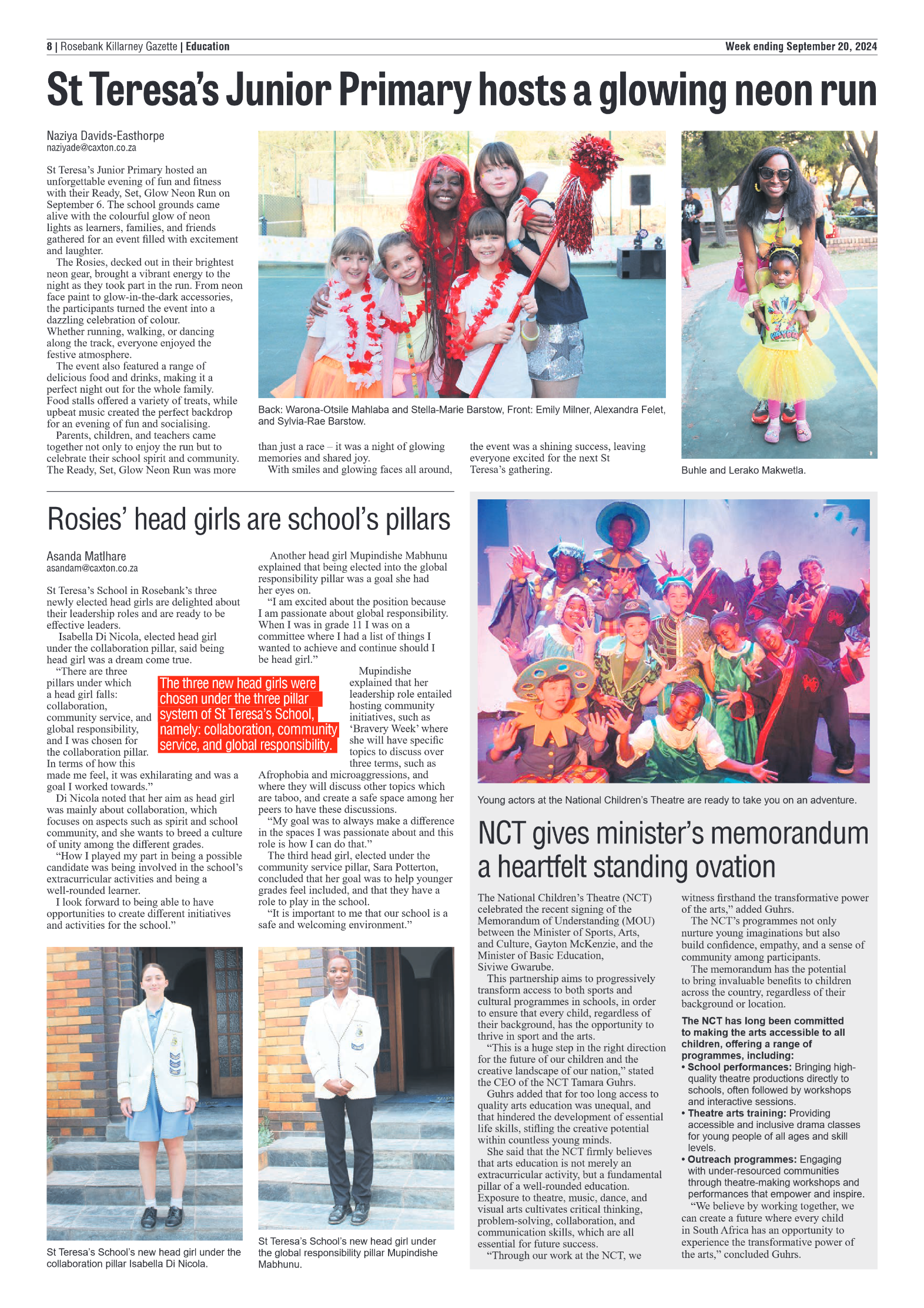 Rosebank Killarney Gazette 20 September 2024 page 8