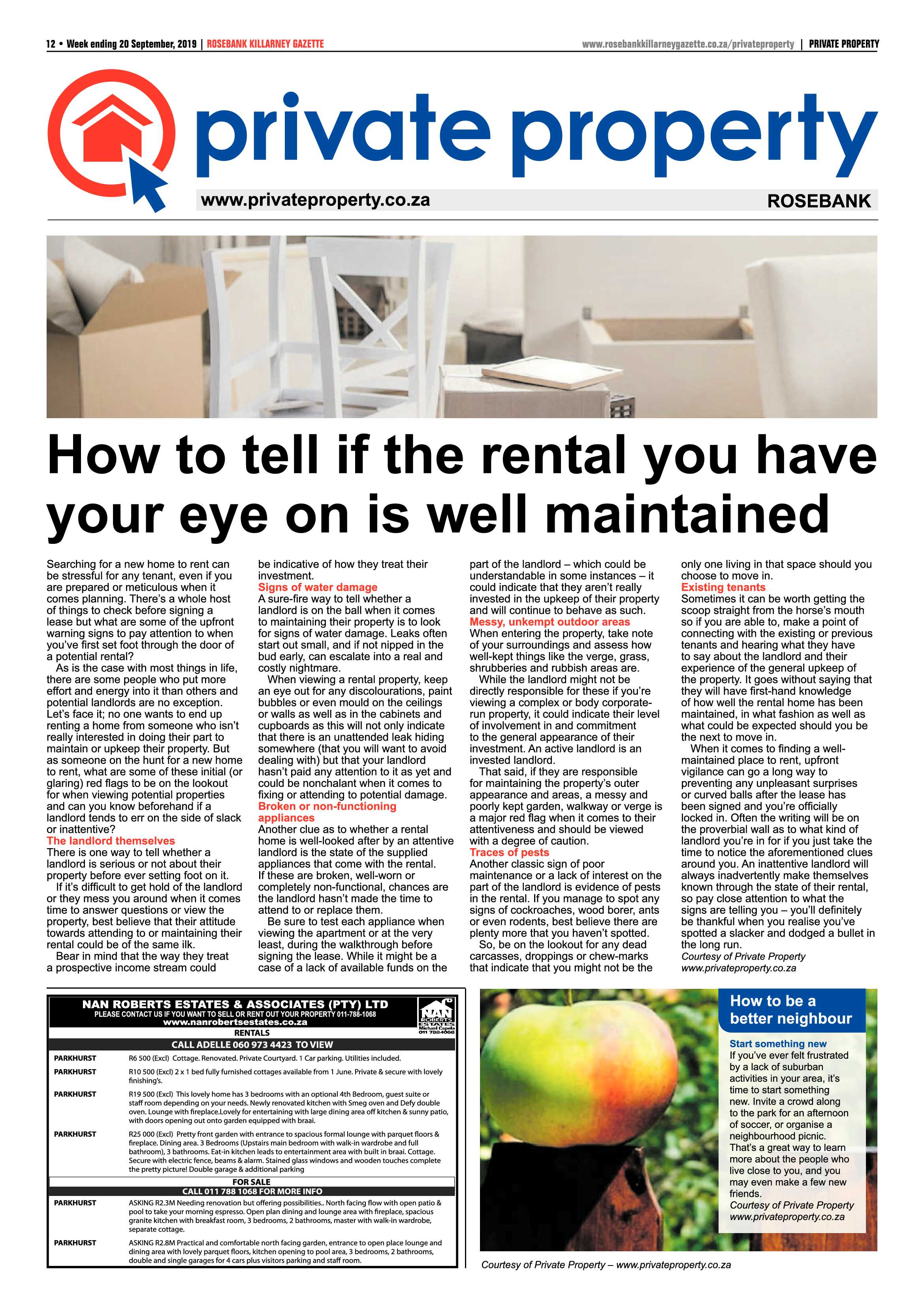 Rosebank Killarney Gazette 20 September, 2019 page 12
