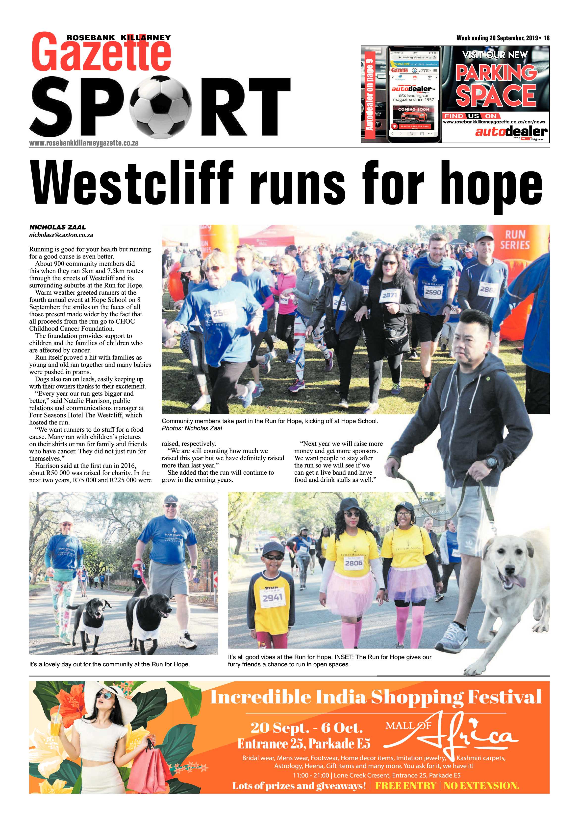 Rosebank Killarney Gazette 20 September, 2019 page 16