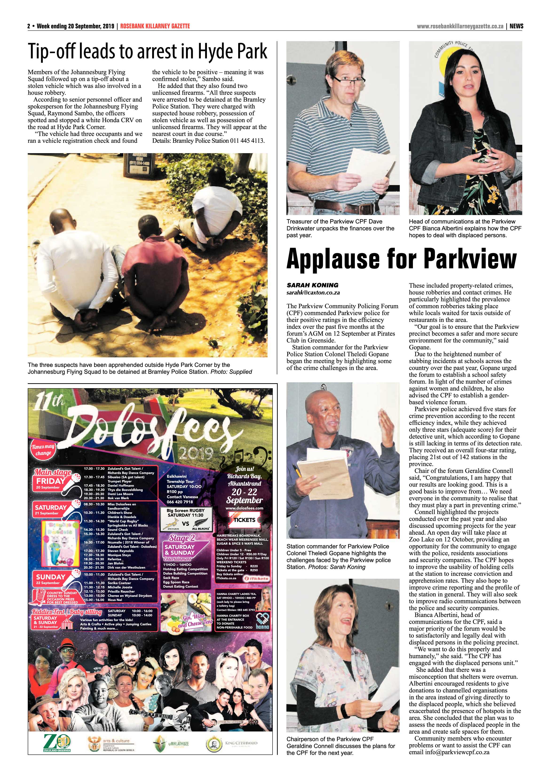 Rosebank Killarney Gazette 20 September, 2019 page 2