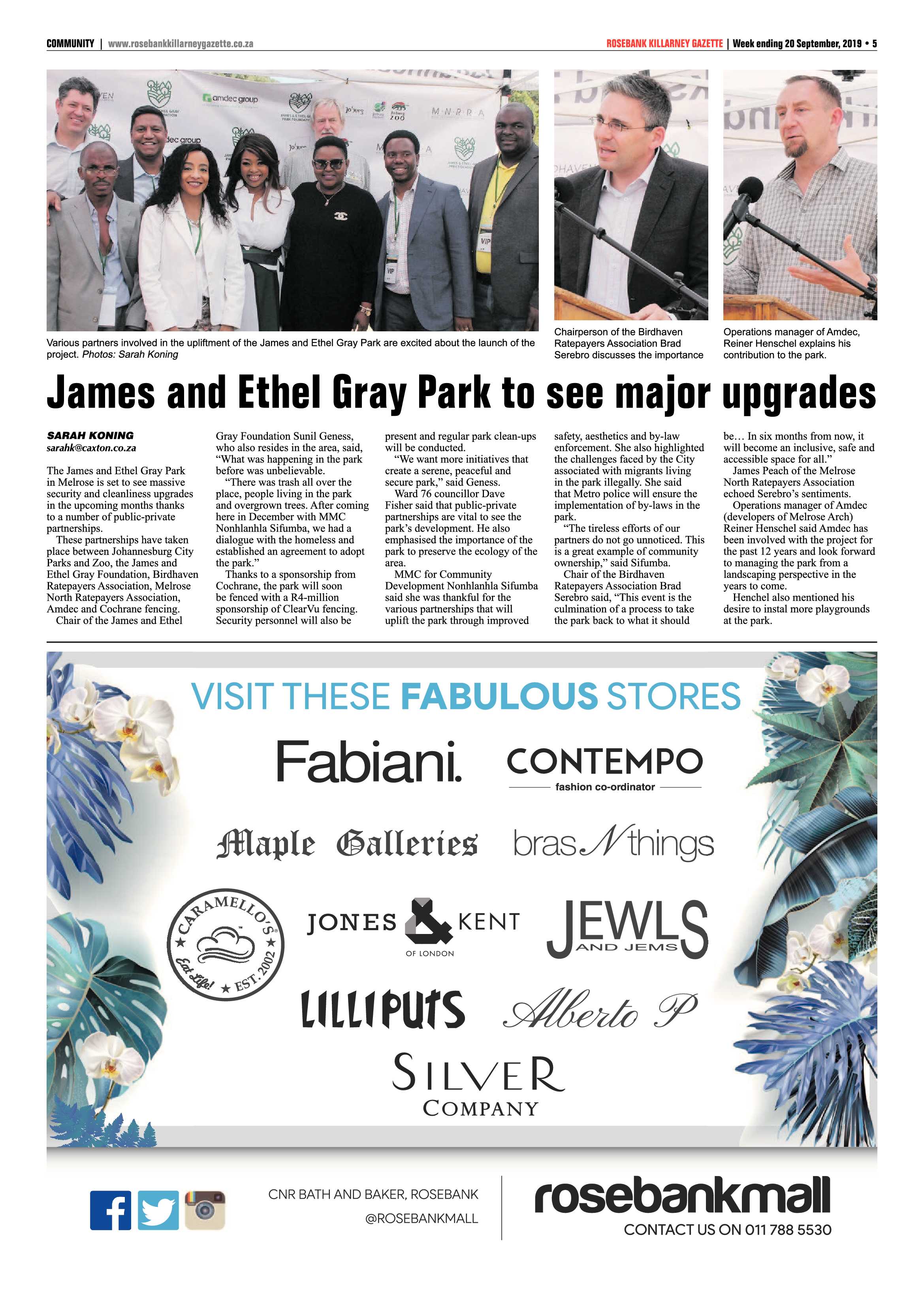 Rosebank Killarney Gazette 20 September, 2019 page 5