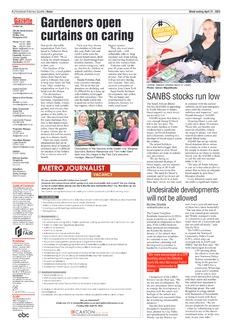 Rosebank Killarney Gazette 21 April 2023 page 4