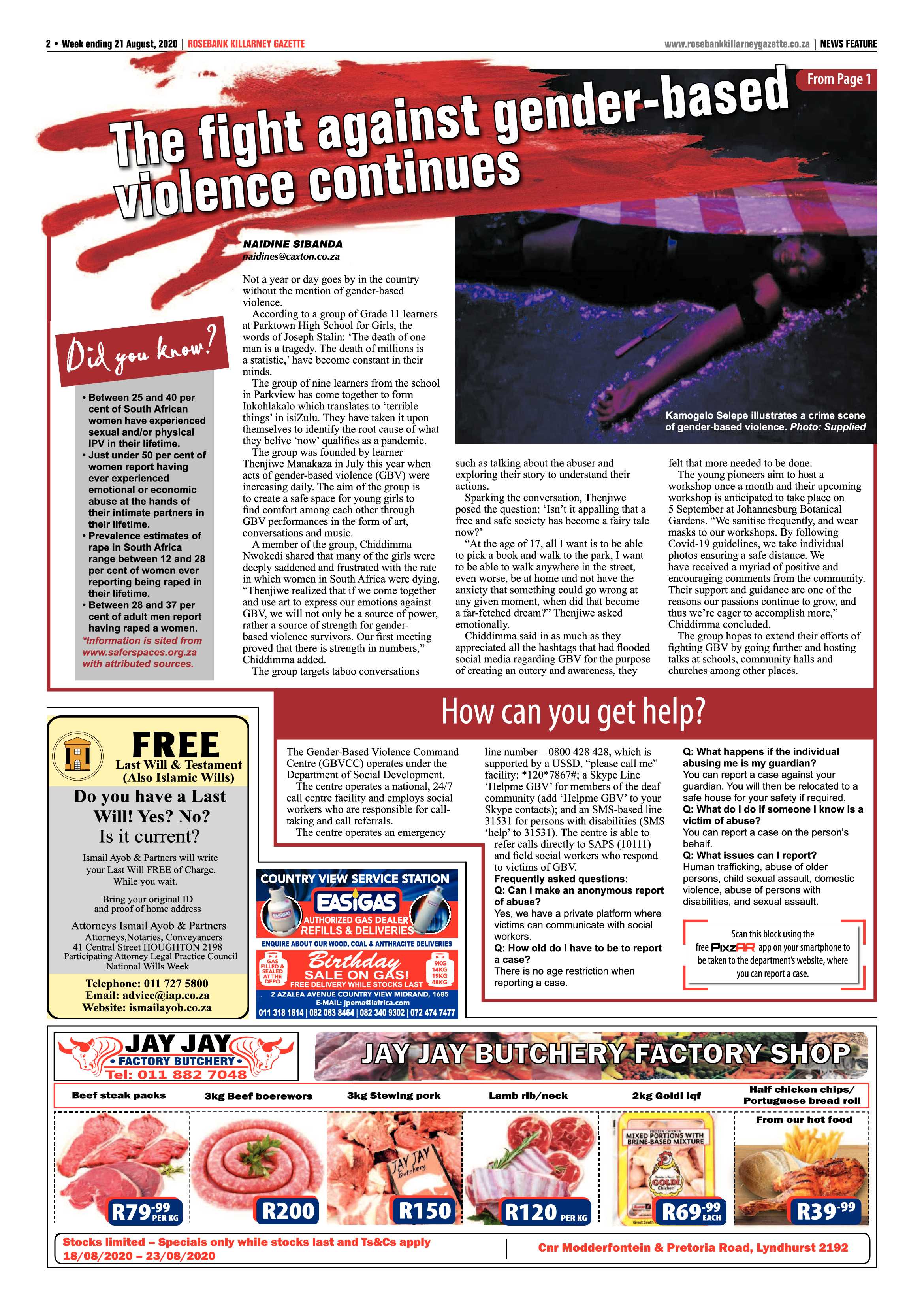 Rosebank Killarney Gazette 21 August 2020 page 2
