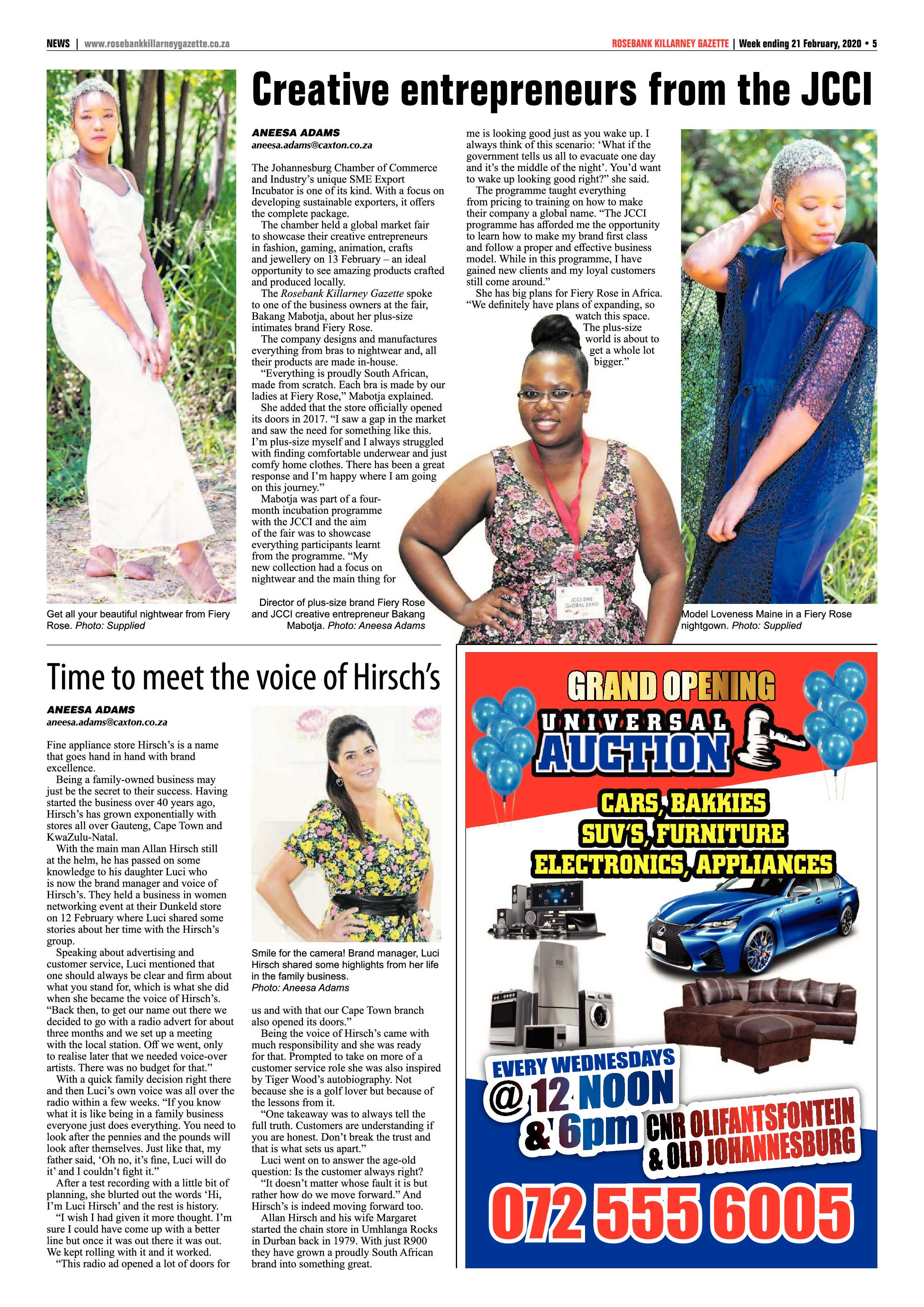 Rosebank Killarney Gazette 21 February 2020 page 5