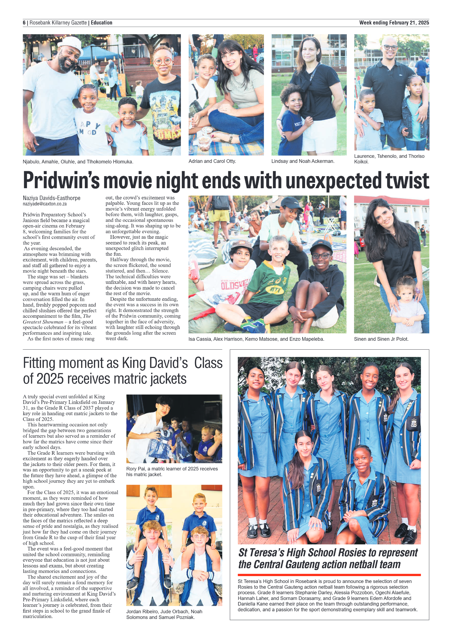 Rosebank Killarney Gazette 21 February 2025 page 6