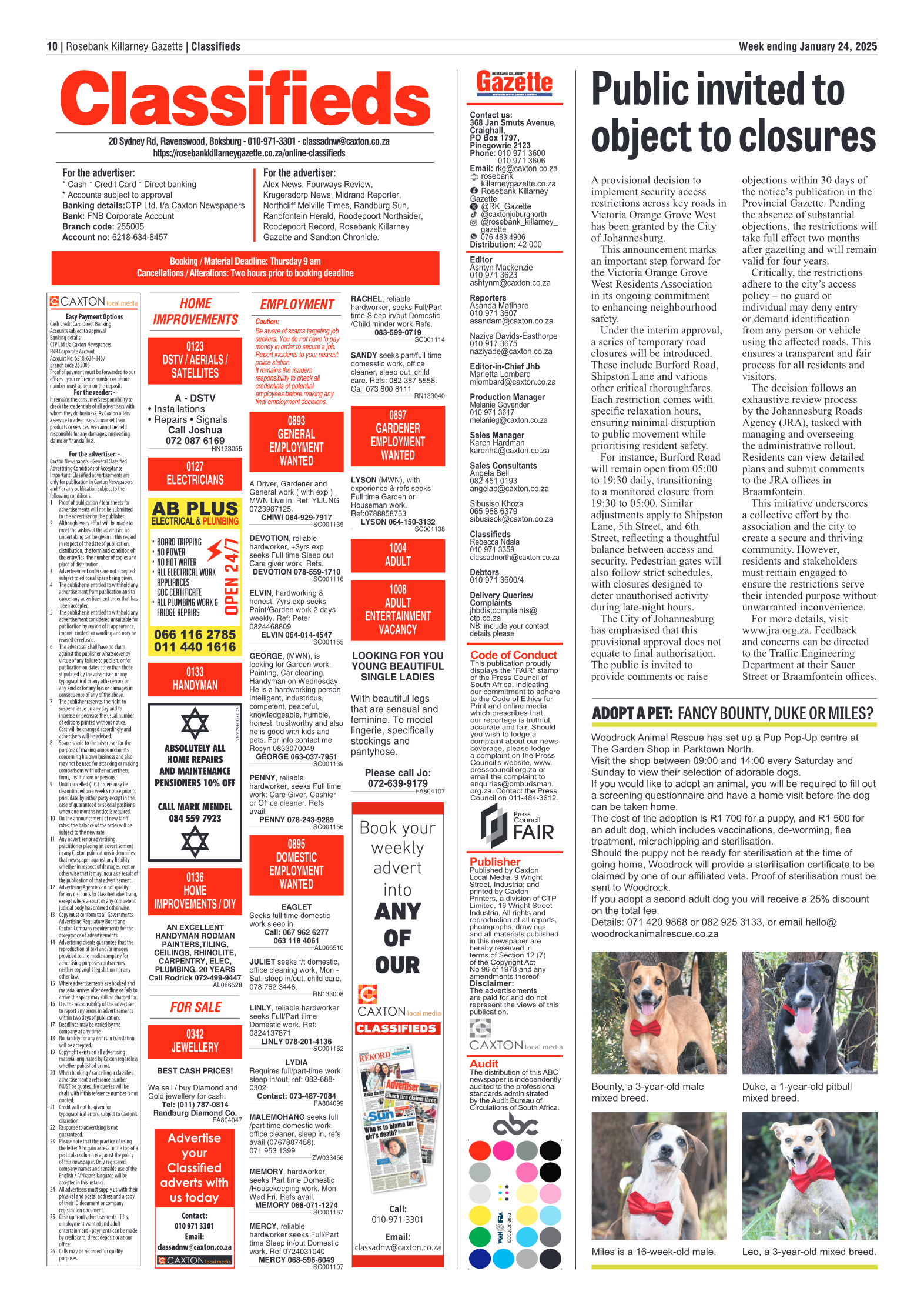 Rosebank Killarney Gazette 24 January 2025 page 10