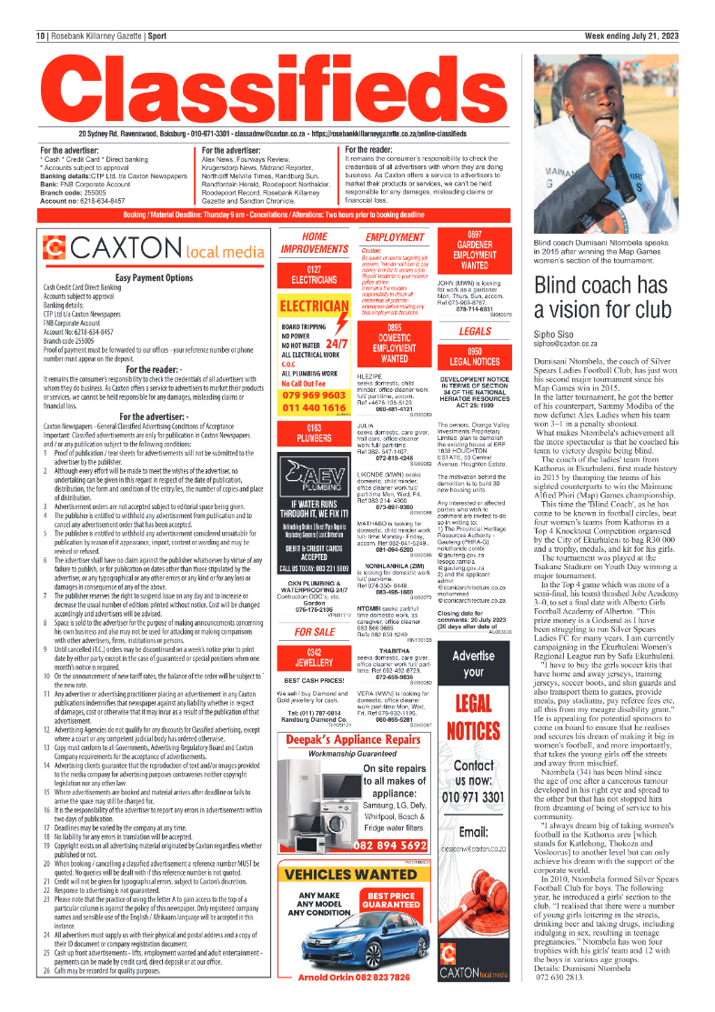 Rosebank Killarney Gazette 21 July 2023 page 10