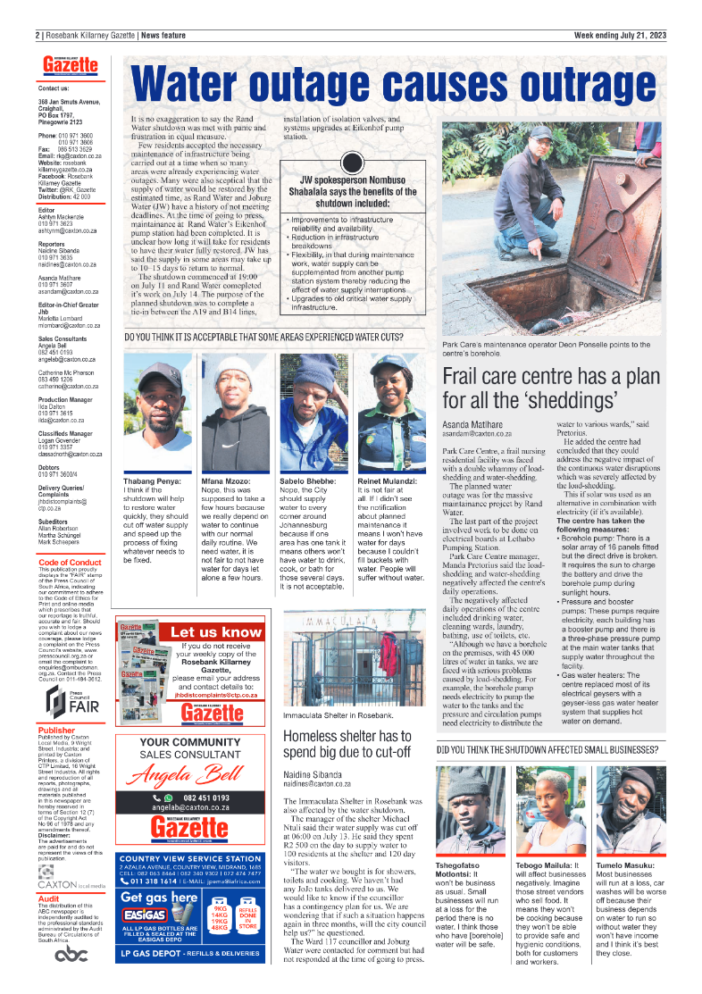 Rosebank Killarney Gazette 21 July 2023 page 2