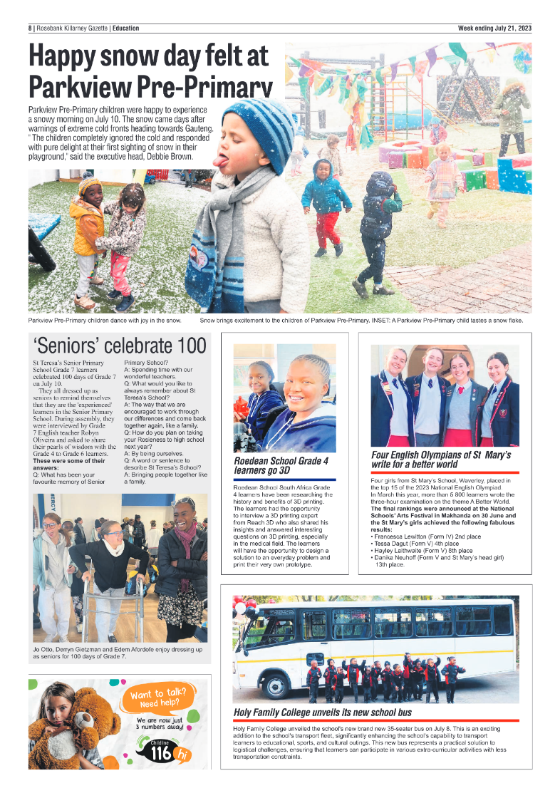 Rosebank Killarney Gazette 21 July 2023 page 8