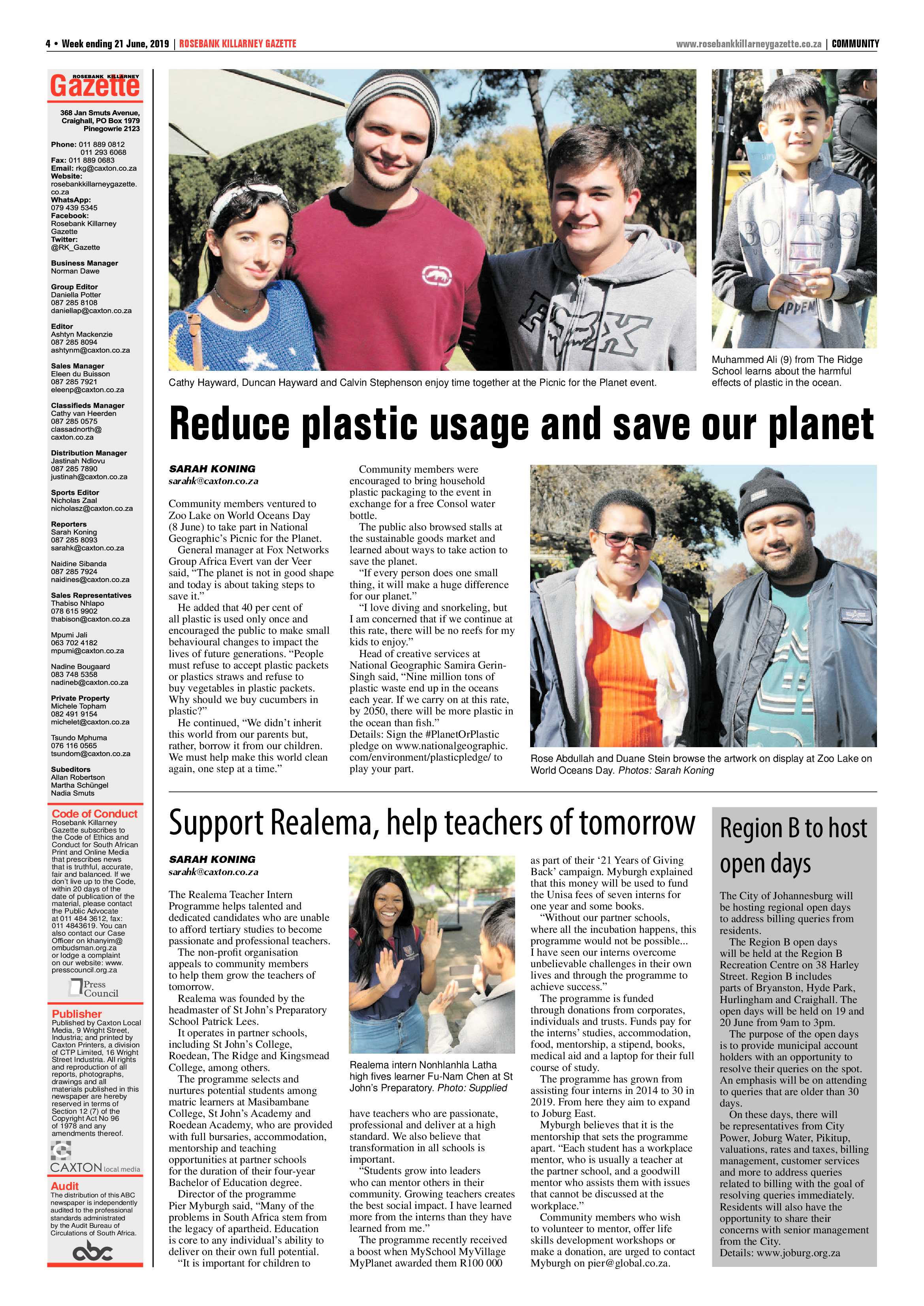 Rosebank Killarney Gazette 21 June, 2019 page 4