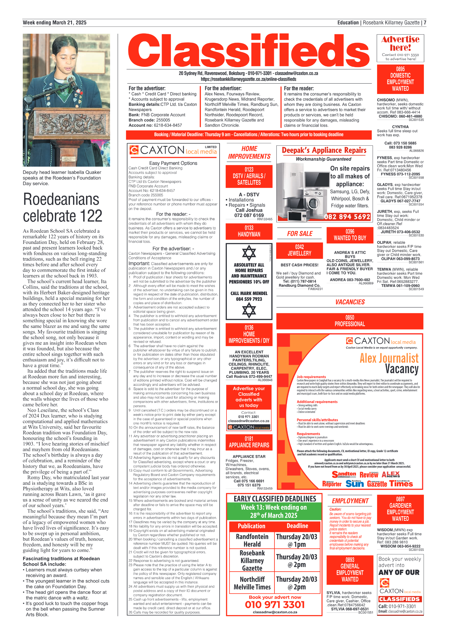 Rosebank Killarney Gazette 21 March 2025 page 7