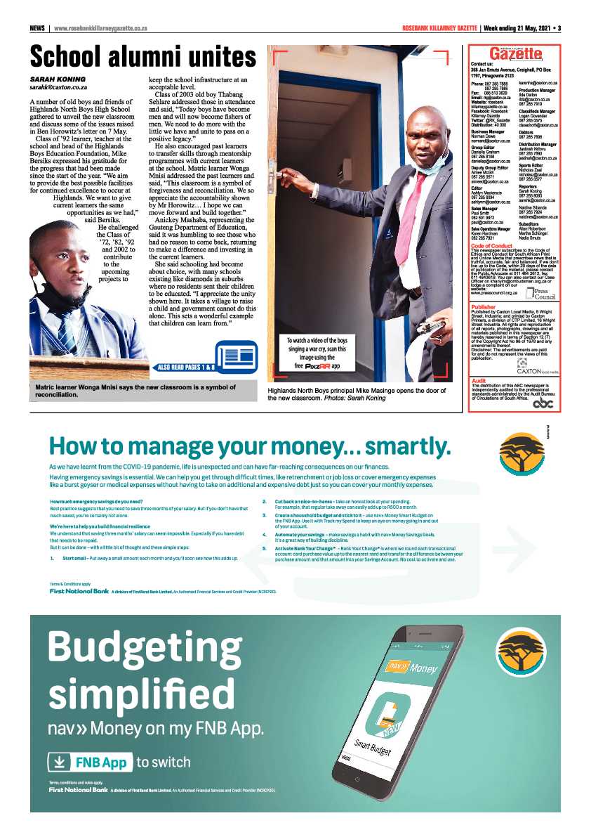 Rosebank Killarney Gazette 21 May 2021 page 3