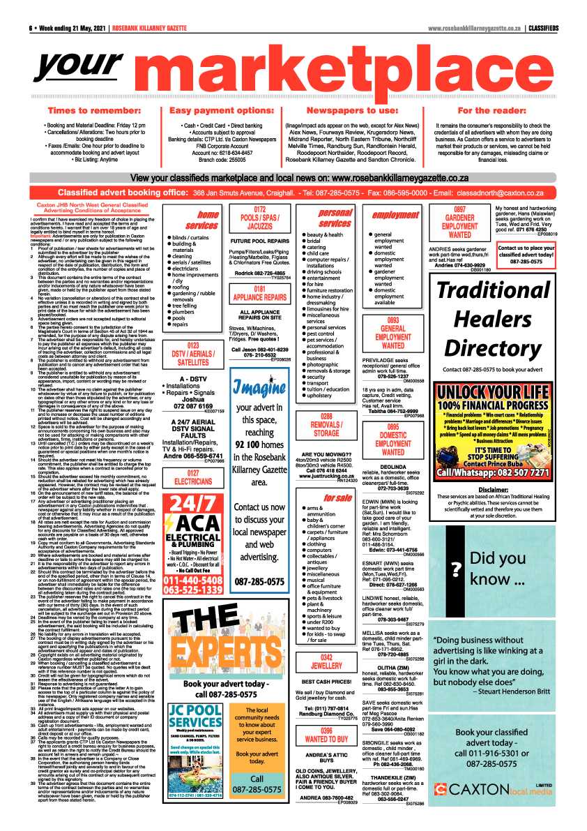 Rosebank Killarney Gazette 21 May 2021 page 6