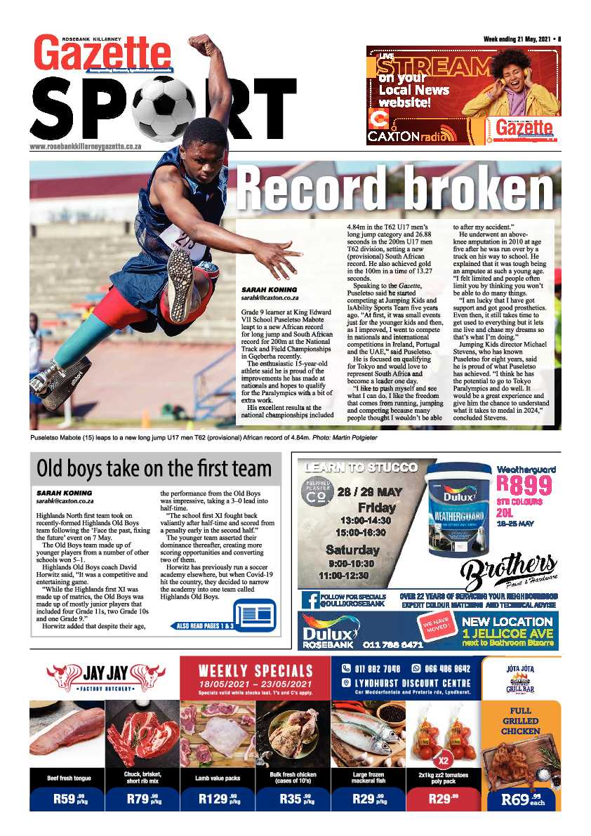 Rosebank Killarney Gazette 21 May 2021 page 8