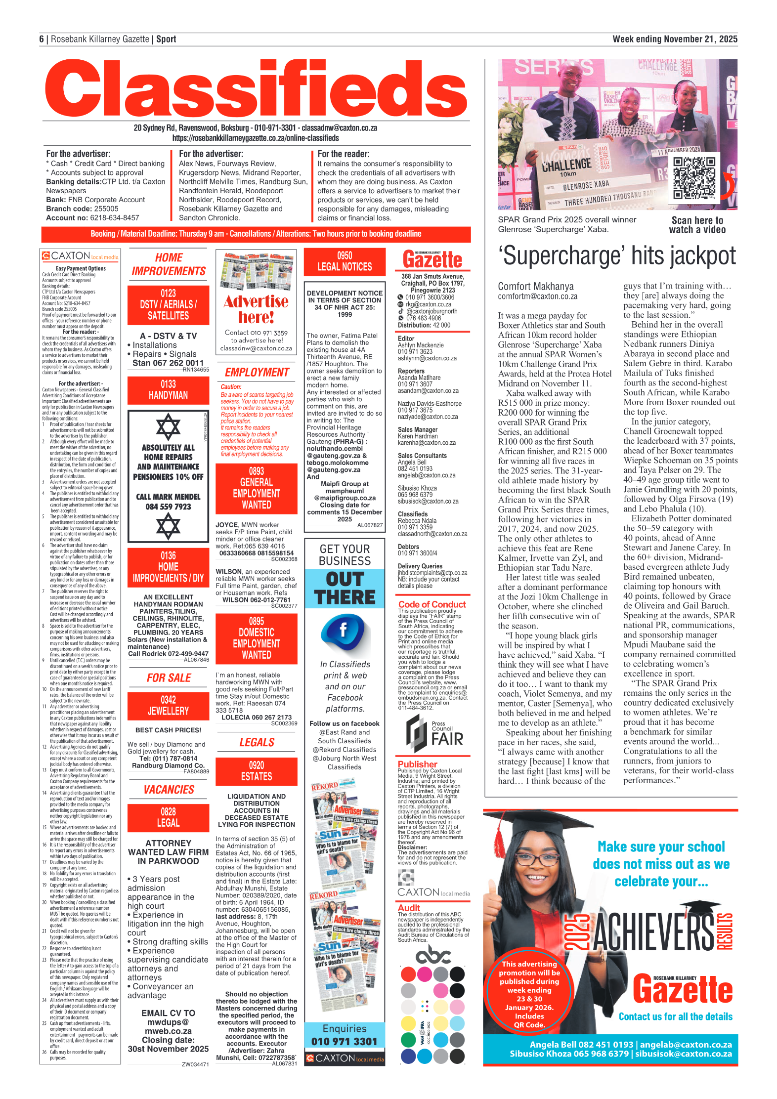 Rosebank Killarney Gazette 21 November 2025 page 6