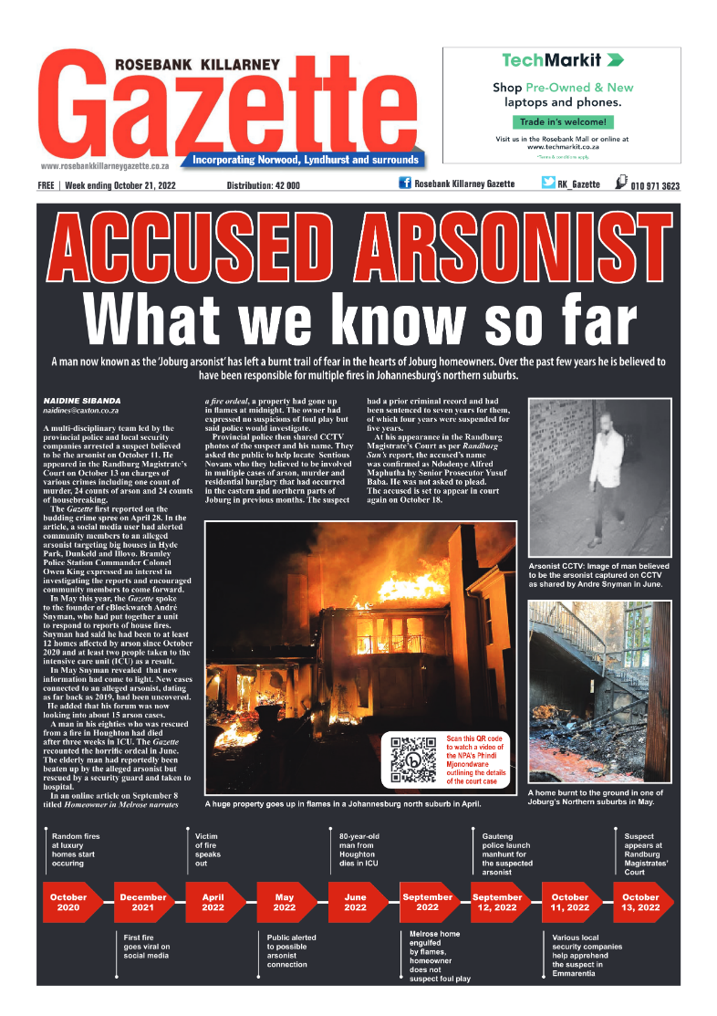 Rosebank Killarney Gazette 21 October 2022 page 1
