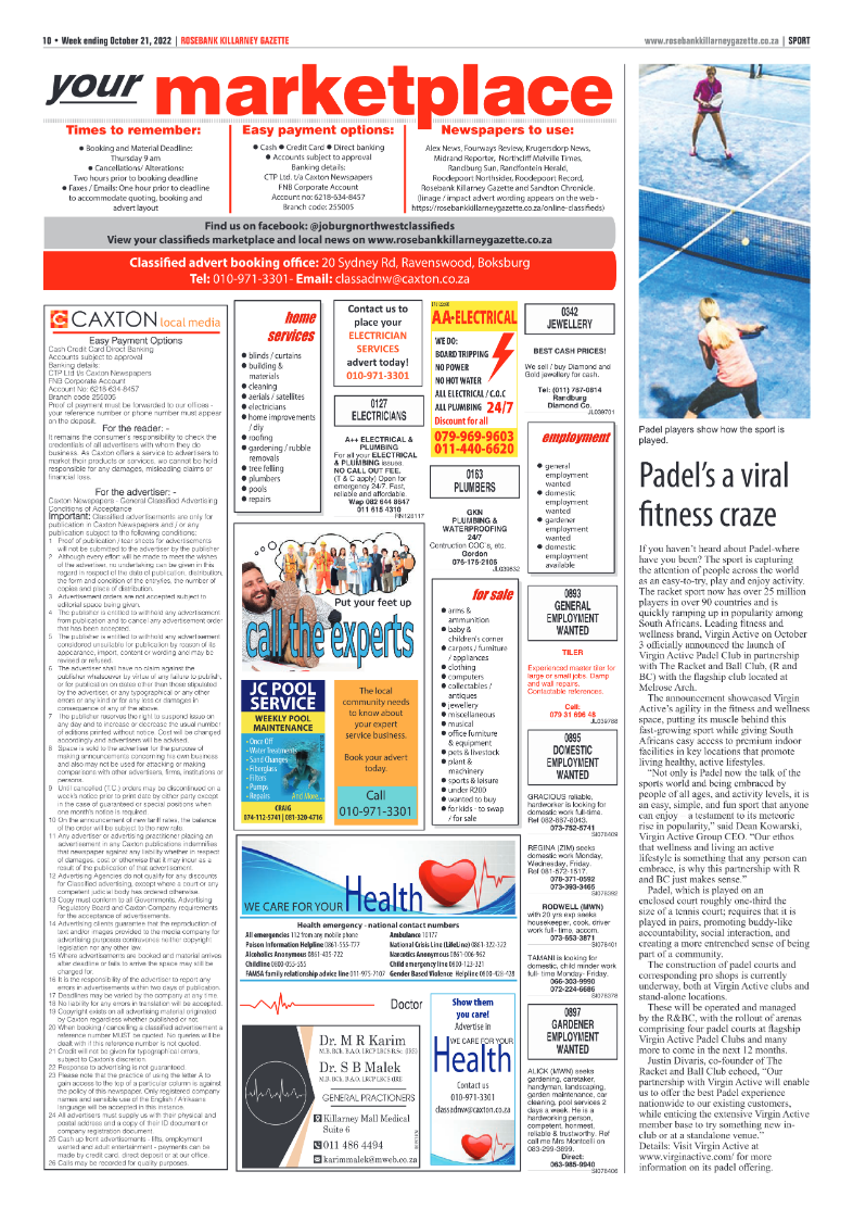 Rosebank Killarney Gazette 21 October 2022 page 10