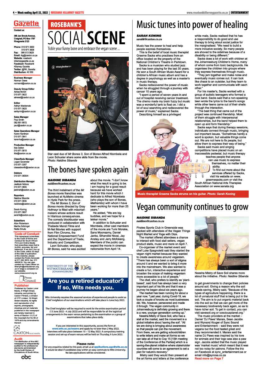 Rosebank Killarney Gazette 22 April 2022 page 4