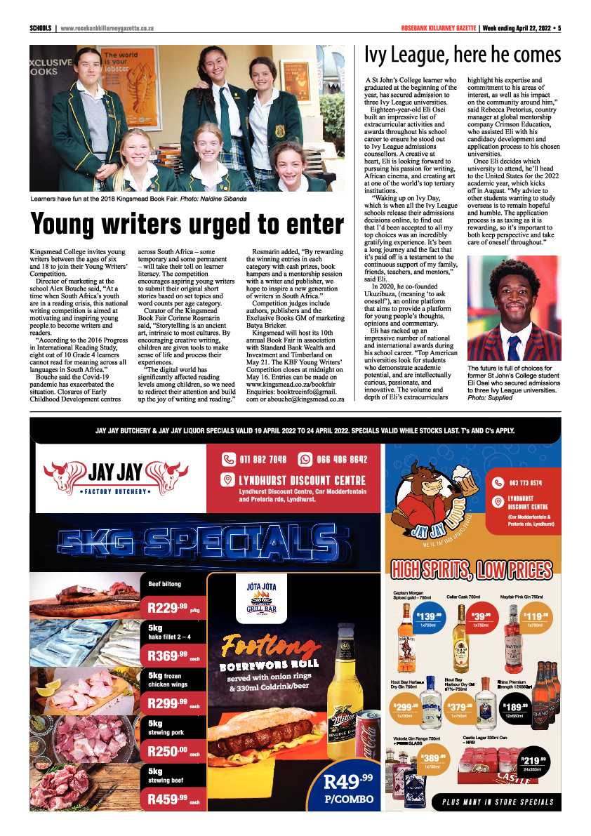 Rosebank Killarney Gazette 22 April 2022 page 5