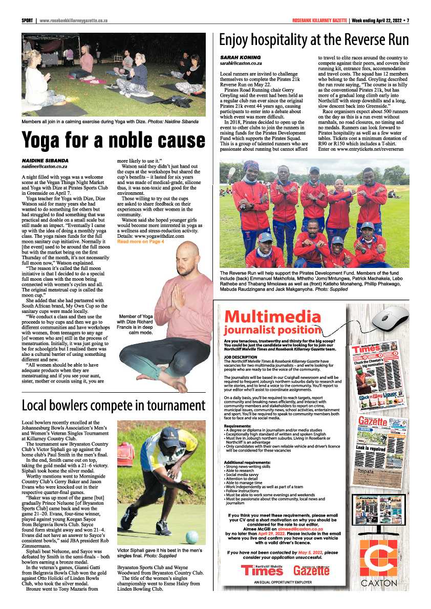 Rosebank Killarney Gazette 22 April 2022 page 7