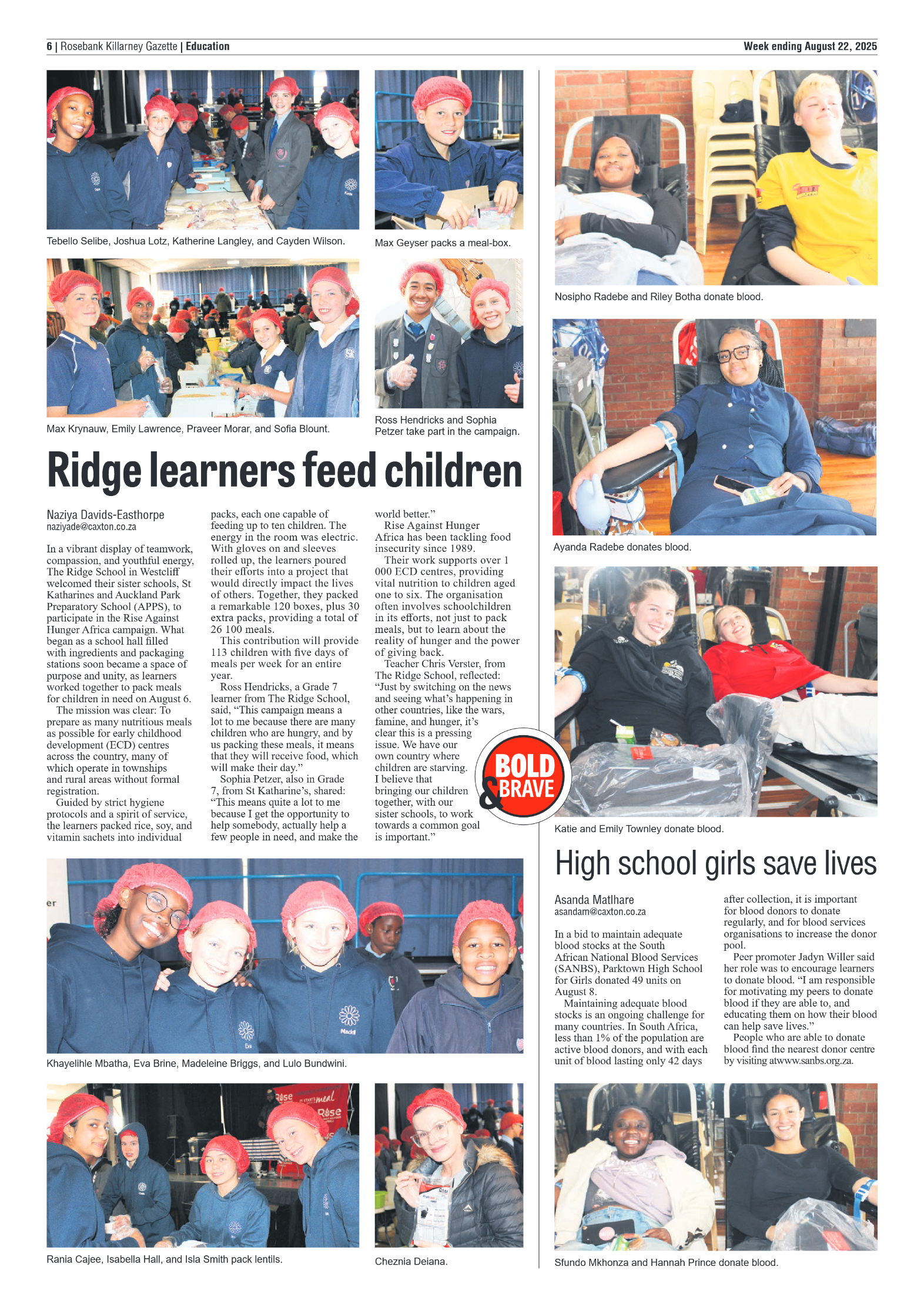 Rosebank Killarney Gazette 22 August 2025 page 6