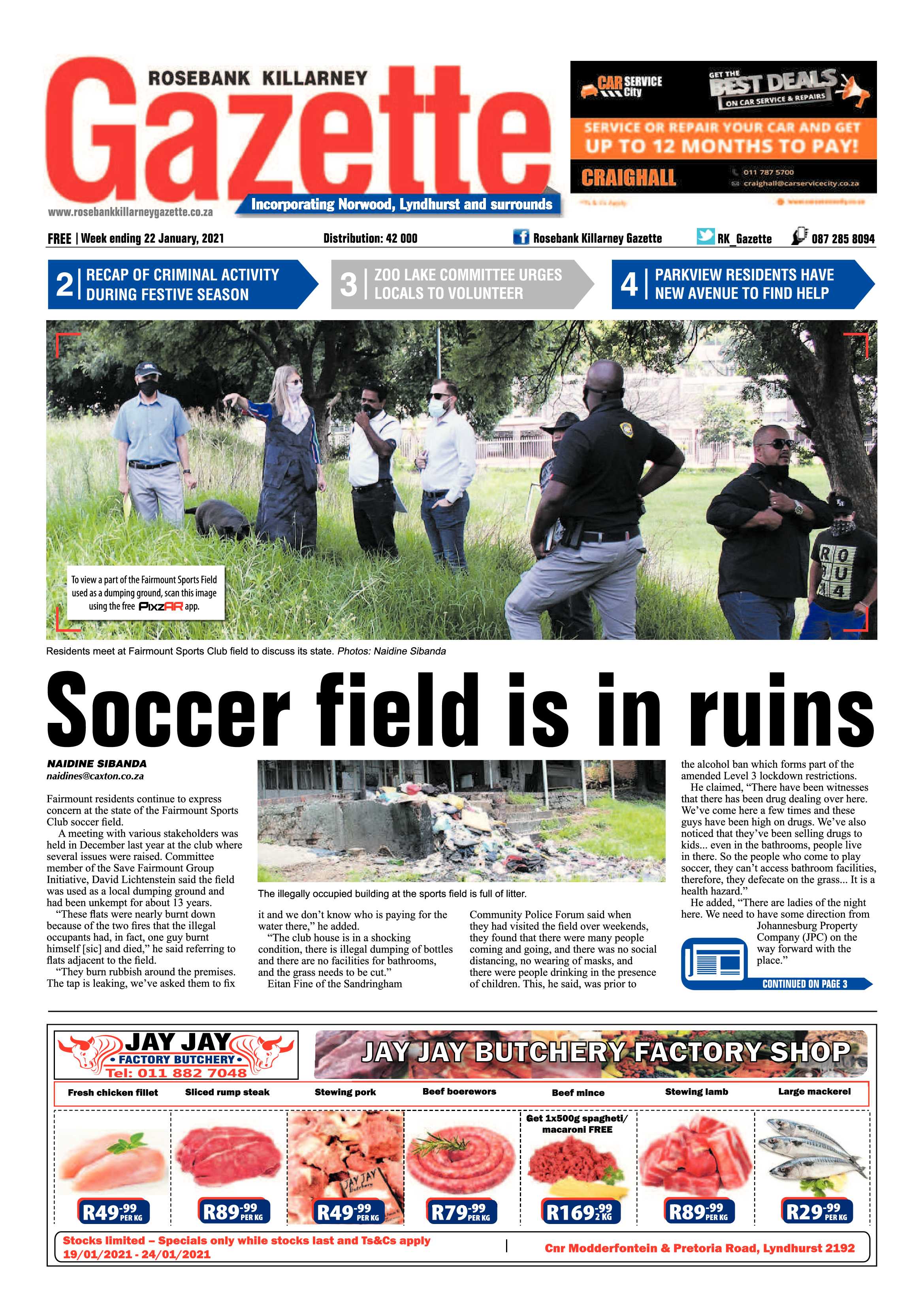 Rosebank Killarney Gazette 22 January 2020 page 1