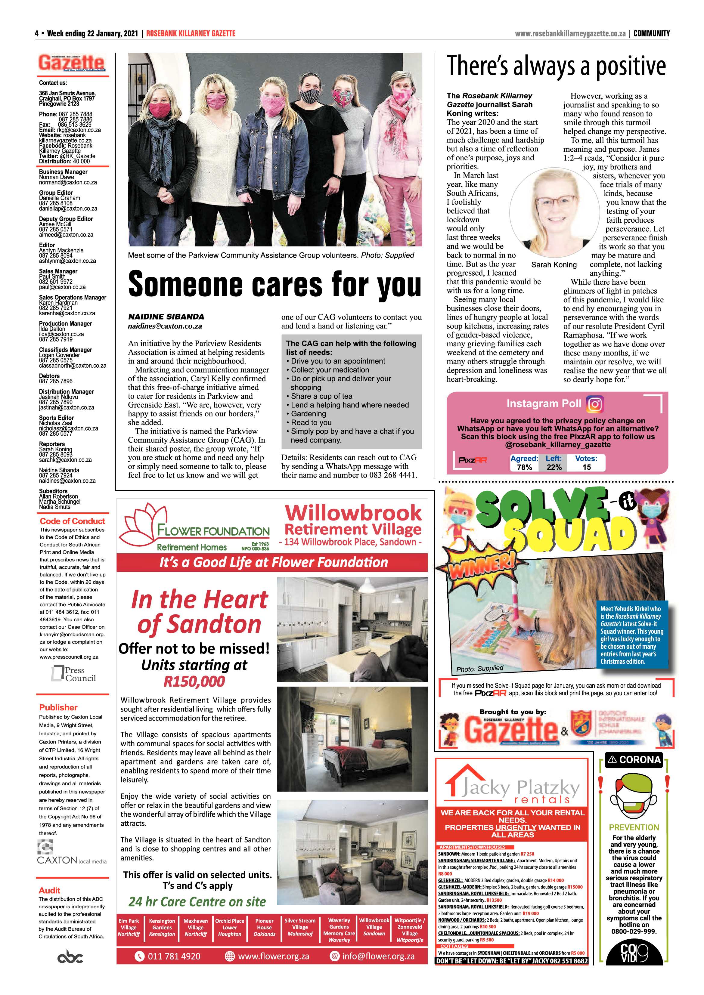 Rosebank Killarney Gazette 22 January 2020 page 4