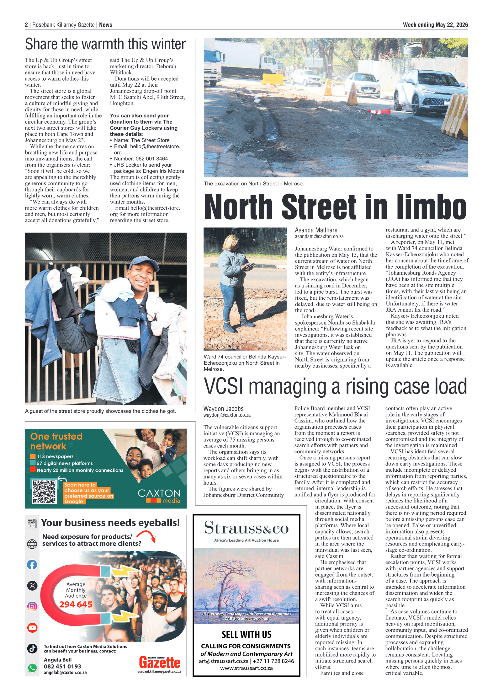 Rosebank Killarney Gazette 22 May 2026 page 2