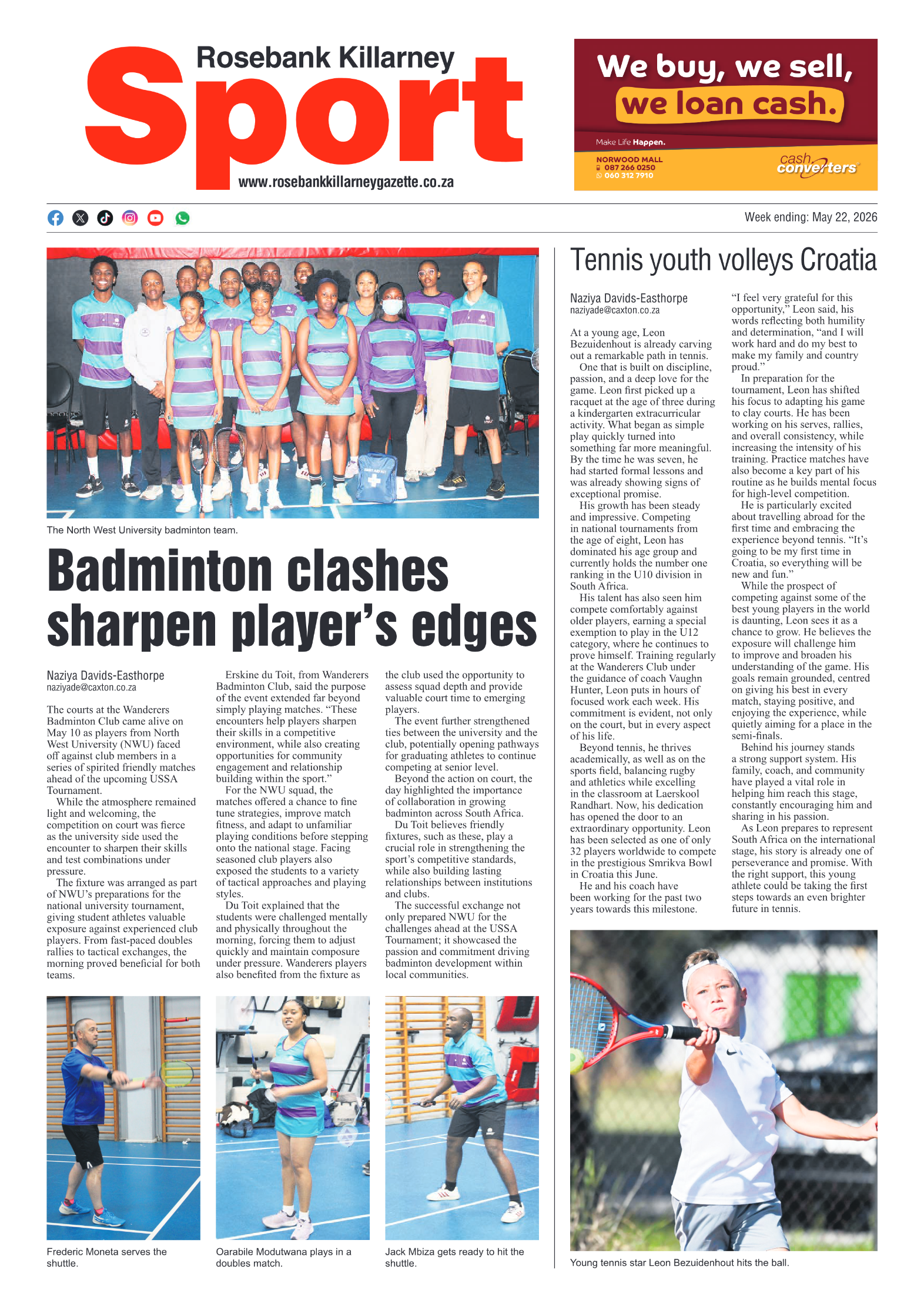 Rosebank Killarney Gazette 22 May 2026 page 8
