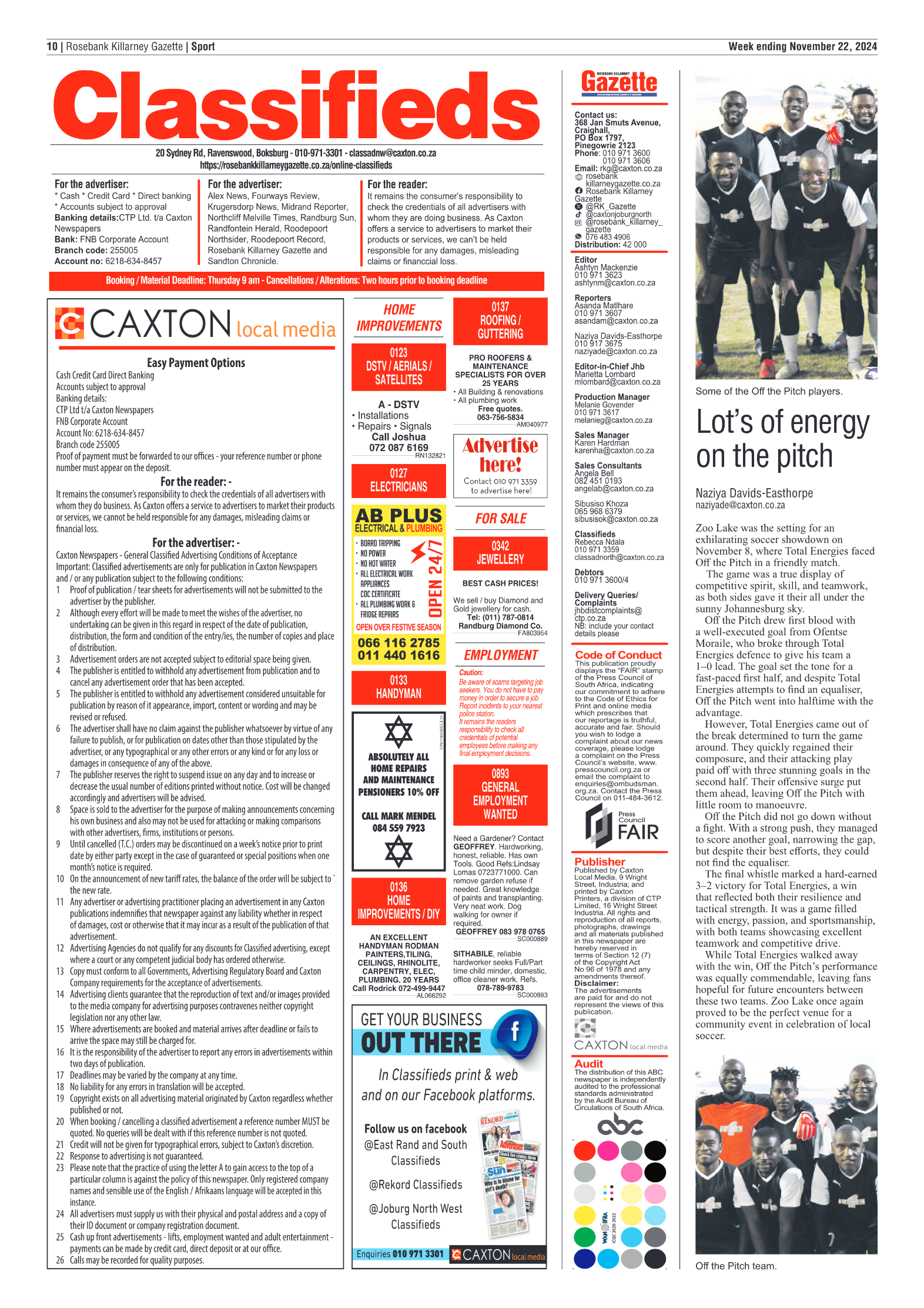 Rosebank Killarney Gazette 22 November 2024 page 10
